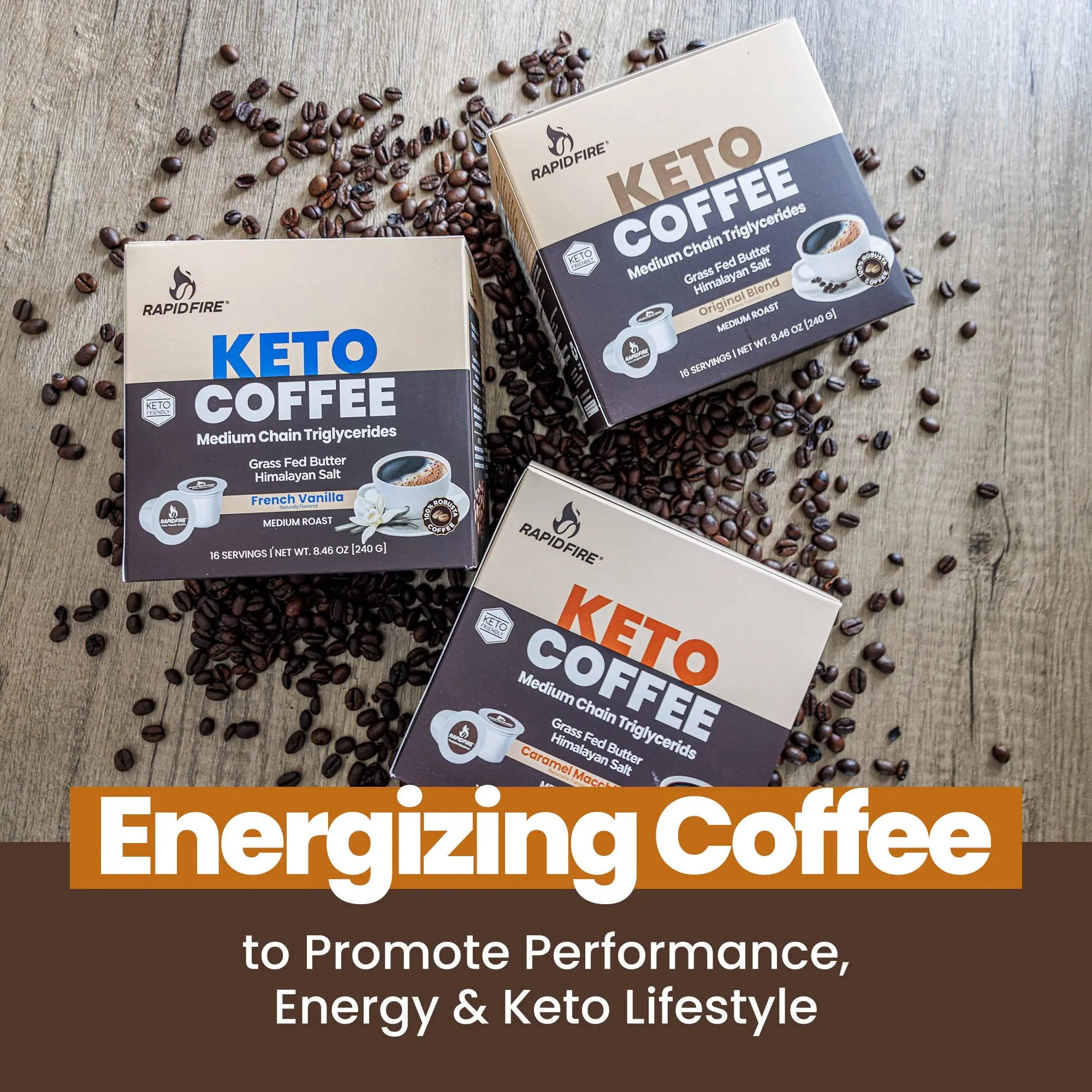 Rapidfire French Vanilla Ketogenic High Performance Keto Coffee Pods, Supports Energy Rapid Fire Au supplements