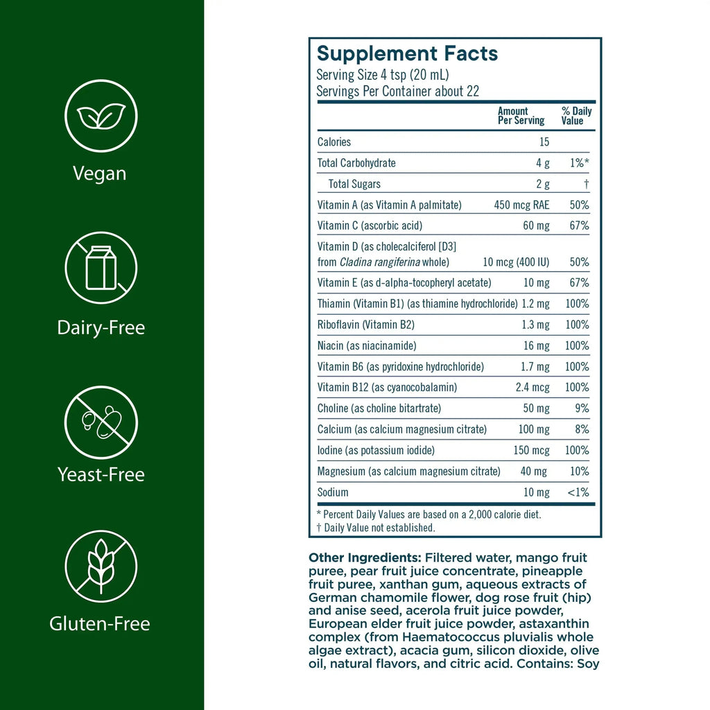Flora - Daily Multi Essentials+, Liquid Multivitamin Formula, 13 Essential Vitamins & Minerals, 15 Fl Oz Flora Au supplements