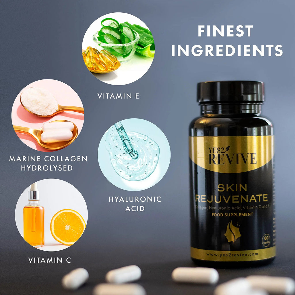 YES2 REVIVE Marine Collagen Capsules - Enhanced with Hyaluronic Acid Vitamin C & E Skin Rejuvenate YES2 REVIVE Au supplements