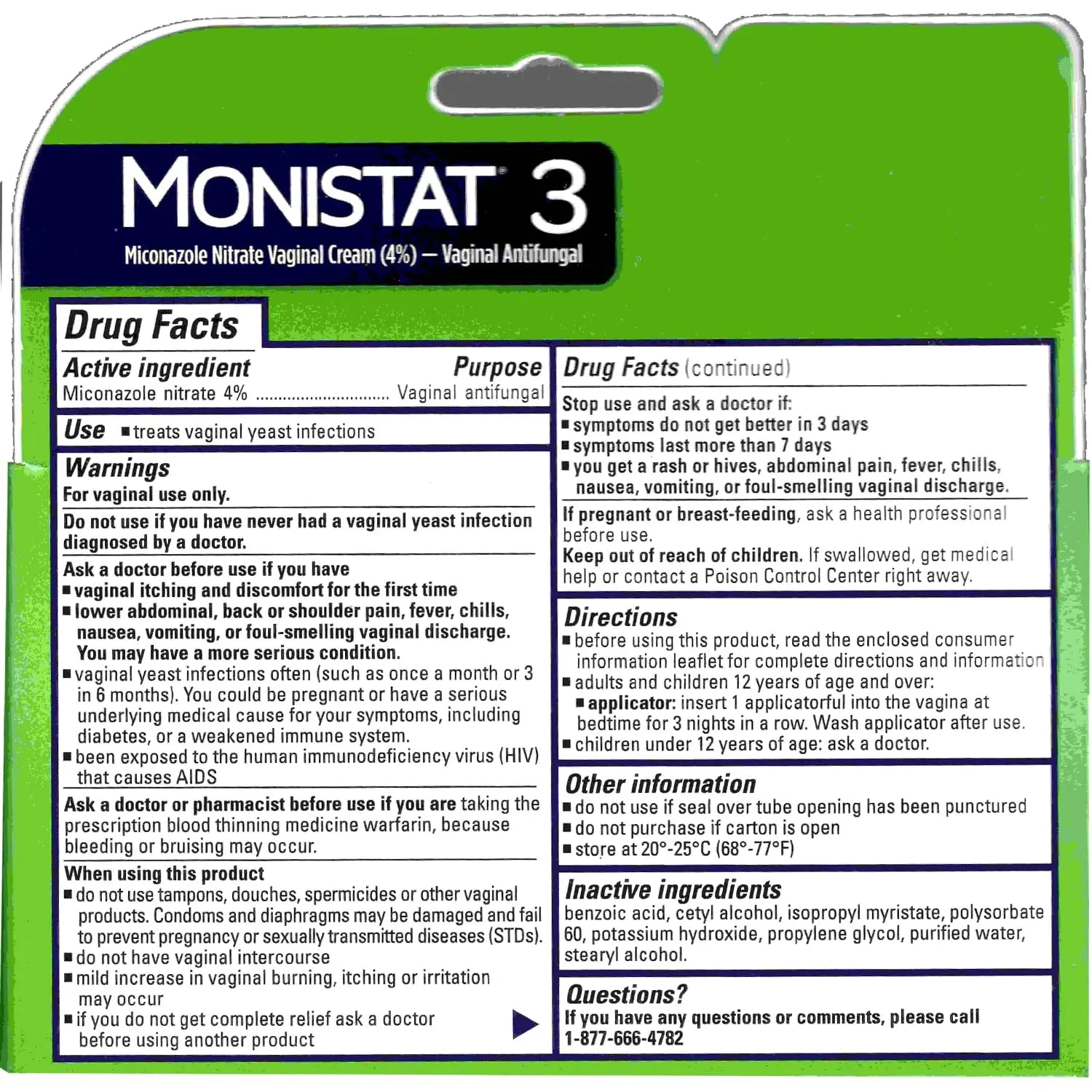 Monistat 3 Cream, 3-Day Treatment for Women: 1x Reusable Applicator & 1x 25g External Anti-Itch Cream Bundle (Pack of 2) Monistat Au supplements
