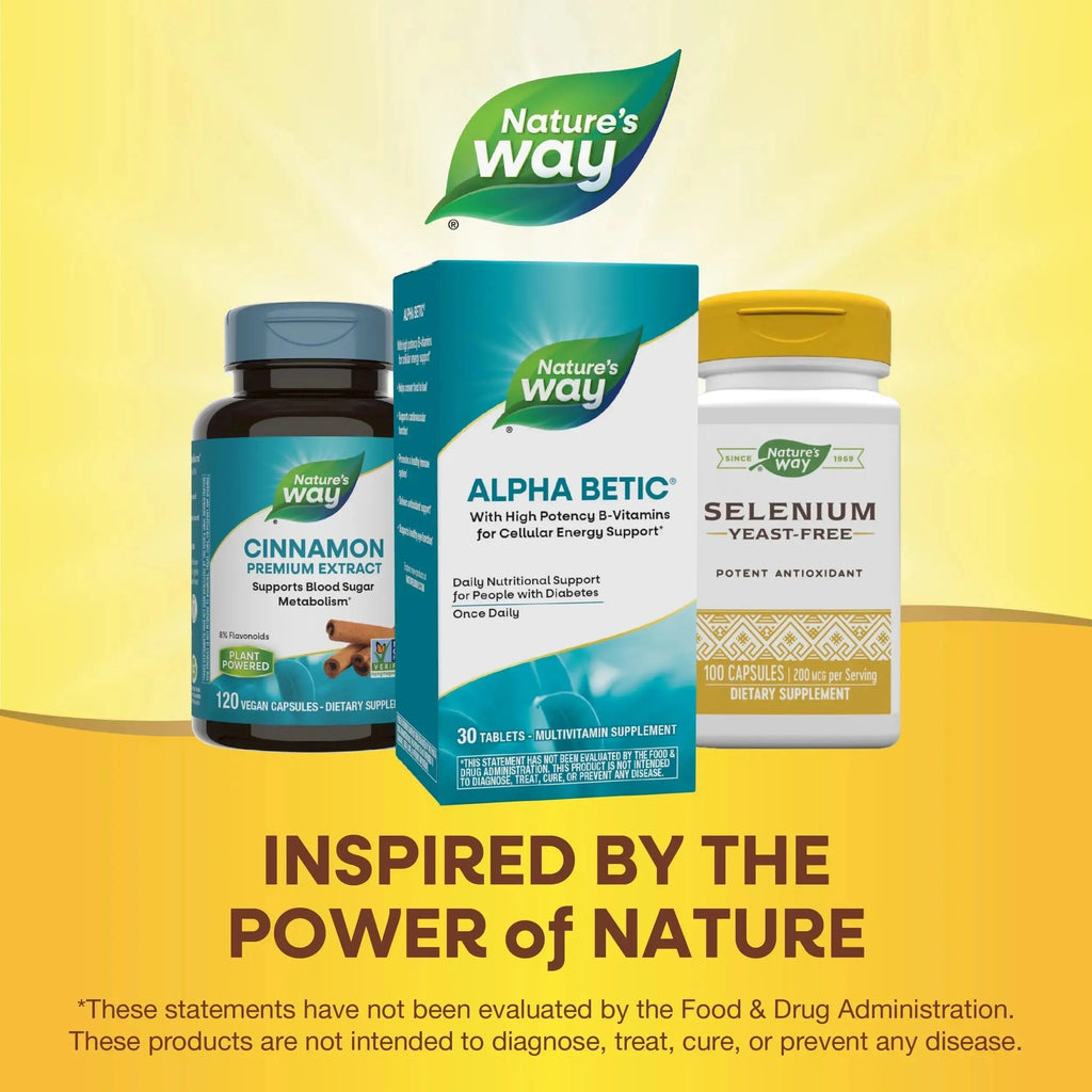 Nature's Way alpha betic, Diabetic Multivitamin for Daily Nutritional Support, with B-Vitamins for Energy Metabolism Support Nature's Way Au supplements