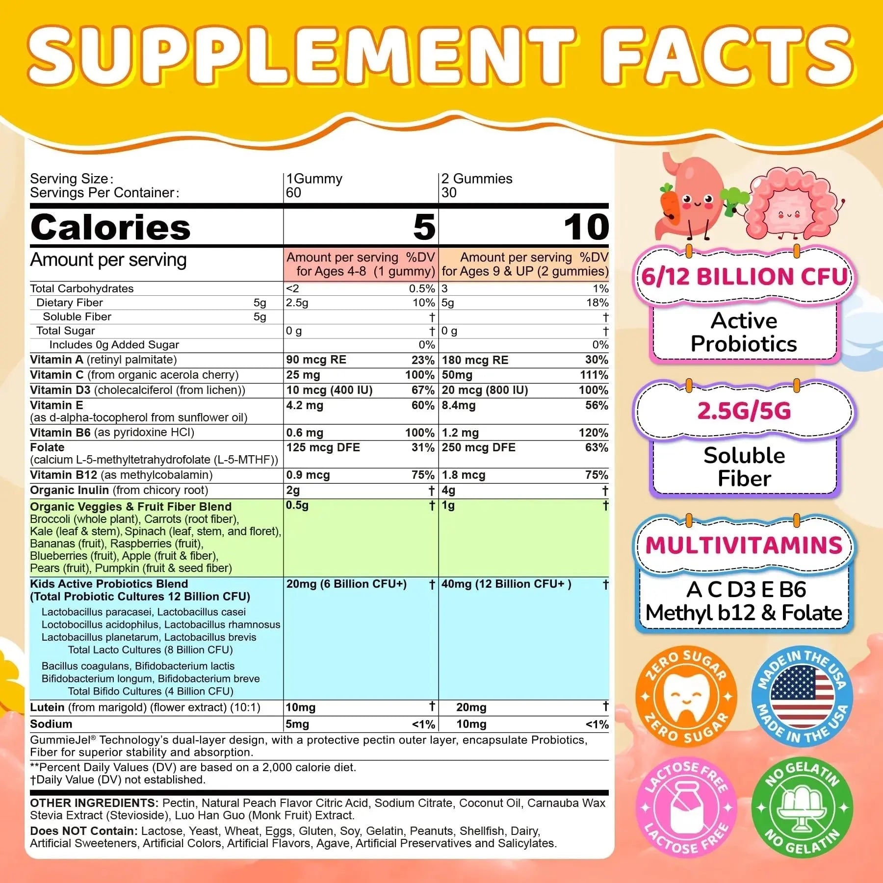 NEVISS Kids Multivitamin Gummies & Probiotics for Kids Teen + Veggie & Fruit Fiber Gummies NEVISS Au supplements