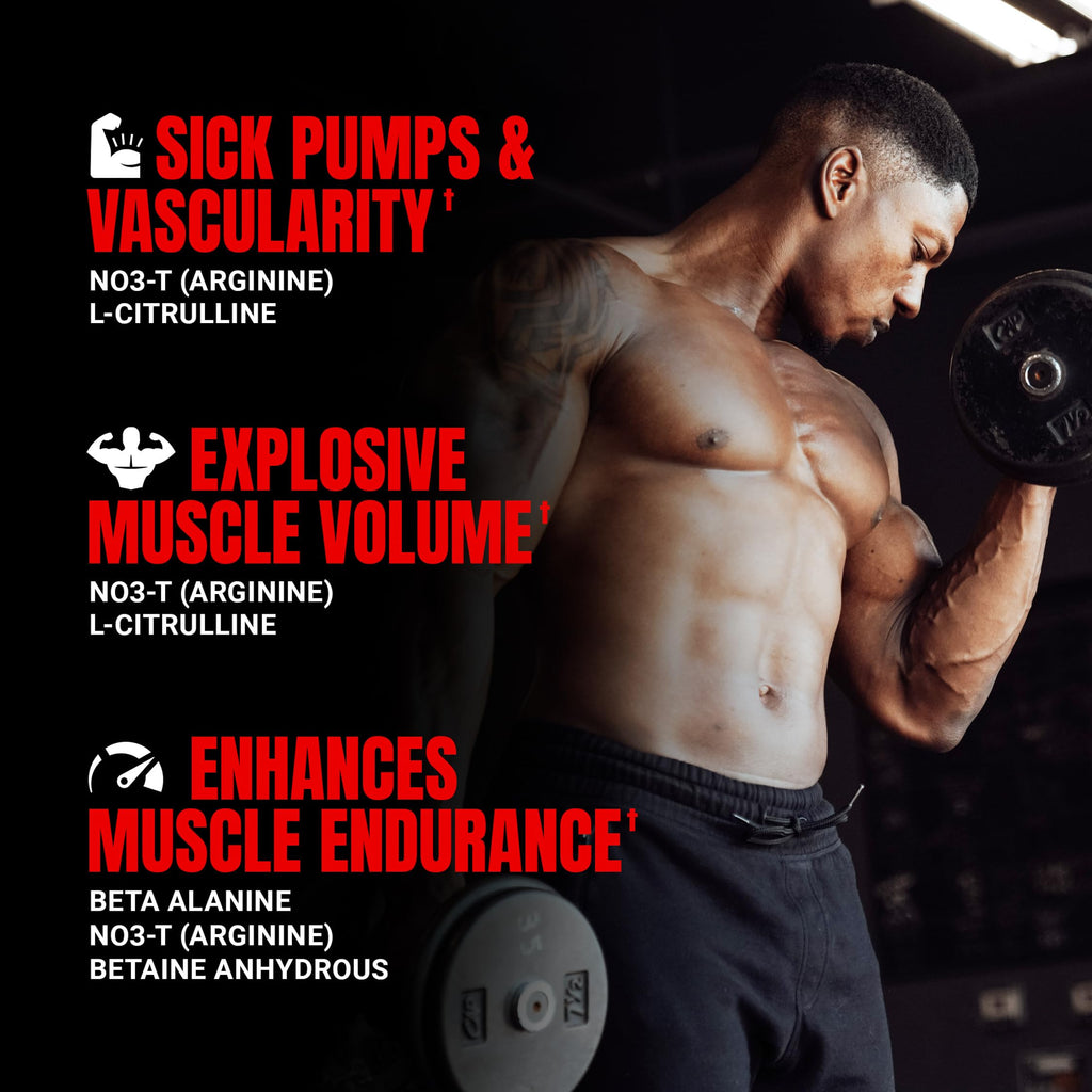 ProSupps Mr. Hyde Max Pump Pre Workout Powder - Stim-Free Preworkout Supports Blood Flow, Muscle Volume & Endurance - Caffeine-Free Nitric Oxide Gym & Fitness Supplements