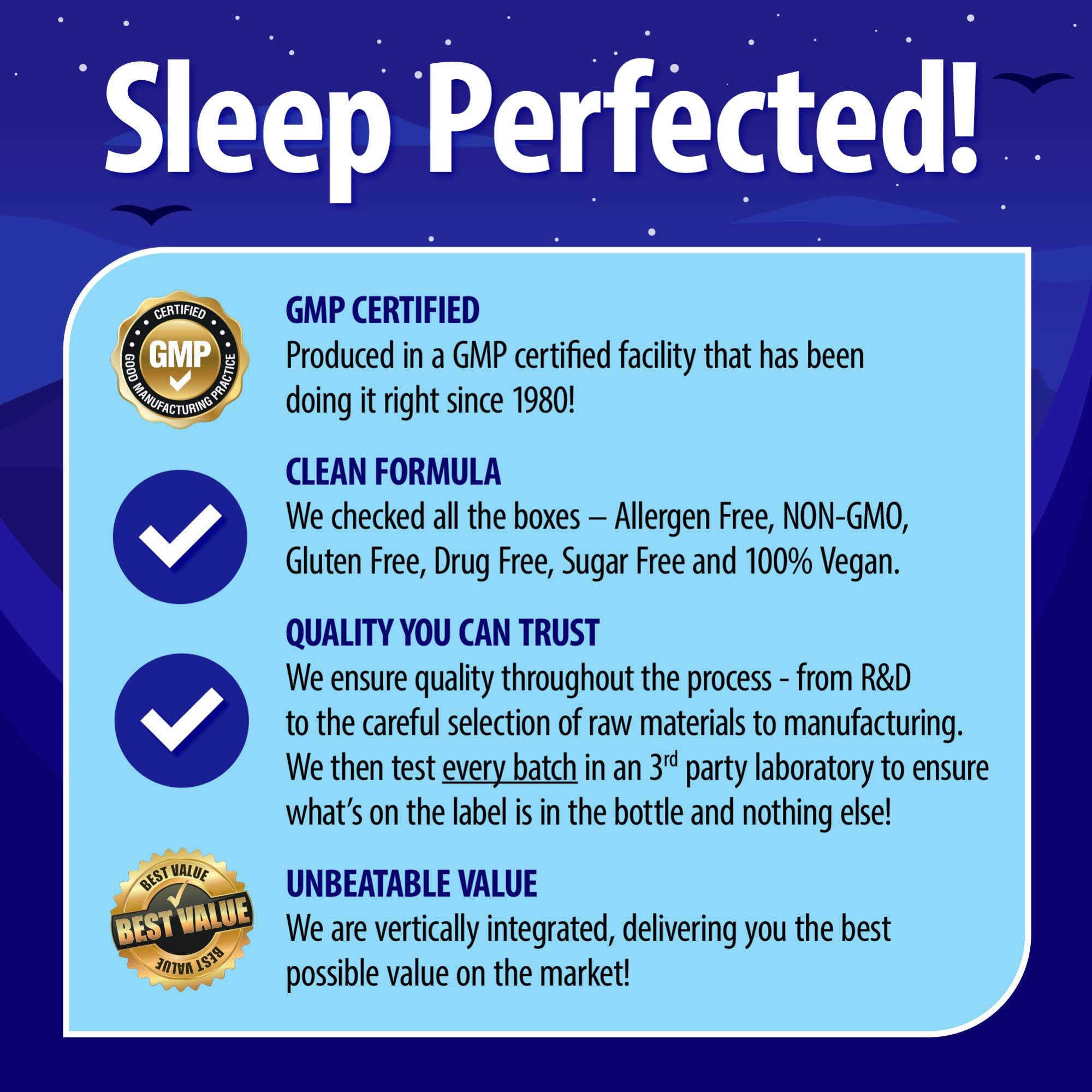 Nature's Perfect Night | Melatonin 20mg | 180 Quick Dissolve Tablets | Natural Mixed Berry Flavor |High Potency | Sugar Free