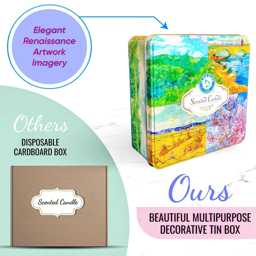 Scented Candles Gift for Women, 4 Pack, Reusable Tin Box, Luxury Candles for Home In His Name Au supplements