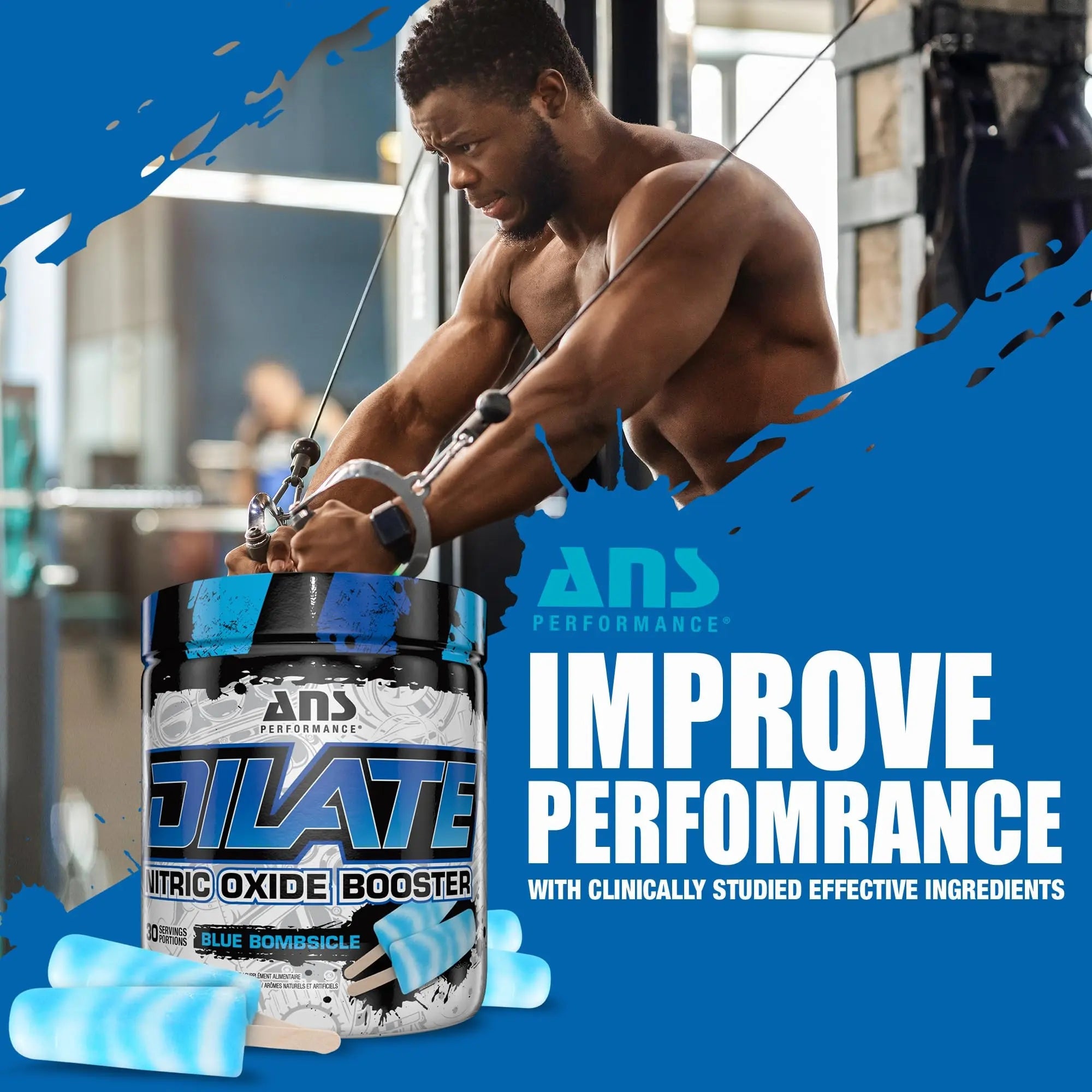 ANS Performance Dilate Pump PreWorkout Powder - Dietary Supplement - Maximizes ANS Performance Au supplements