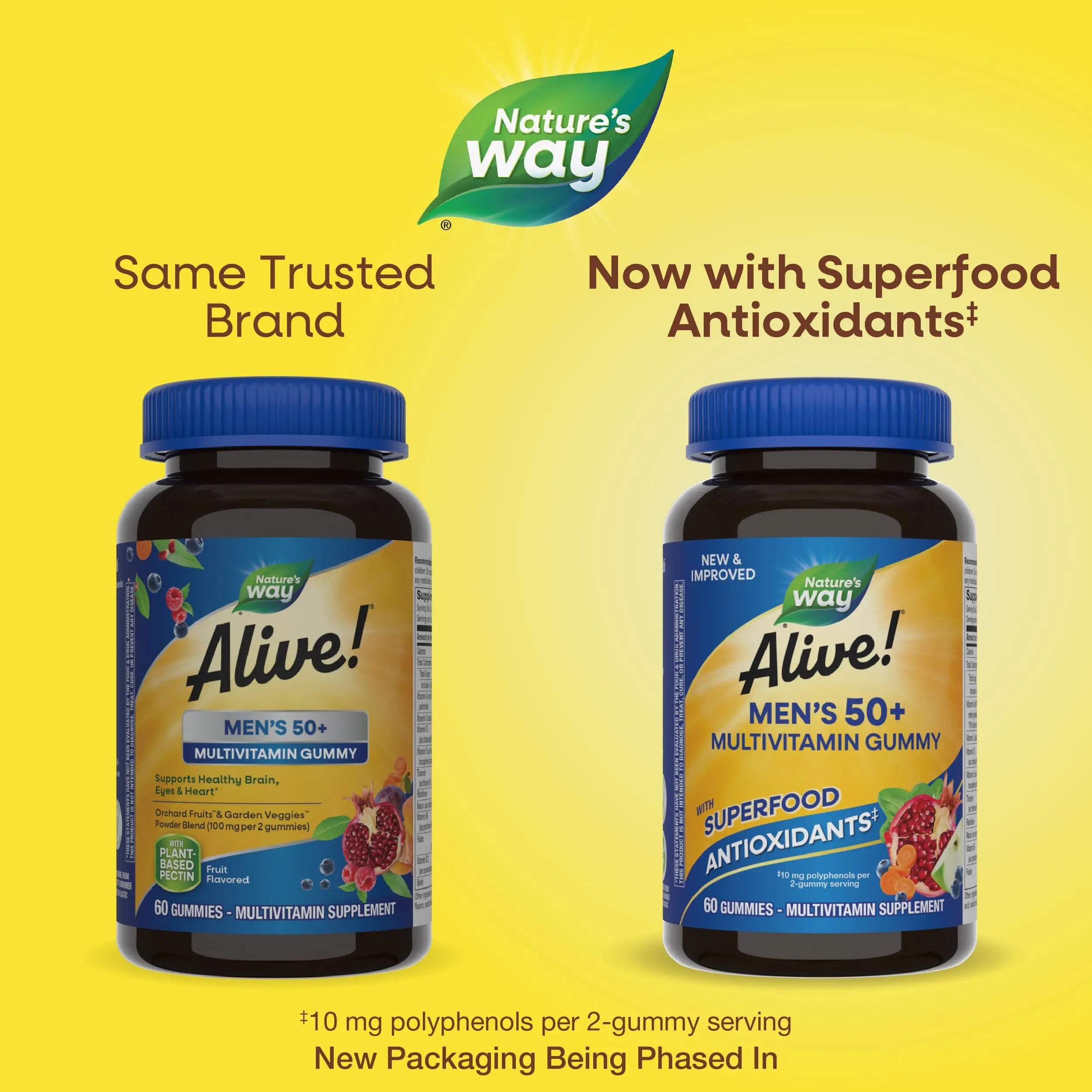Nature's Way Alive! Men’s 50+ Daily Gummy Multivitamins, Supports Healthy Brain, Eyes, Heart*, B-Vitamins Nature's Way Au supplements
