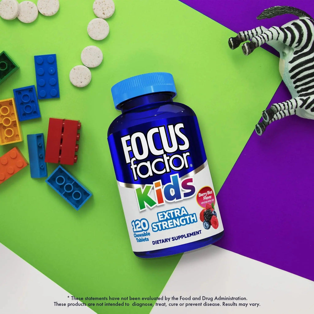 Focus Factor Kids Extra Strength Daily Chewable for Brain Health Support, 120 Count – Vitamins - Quality Formula Focus Factor Au supplements
