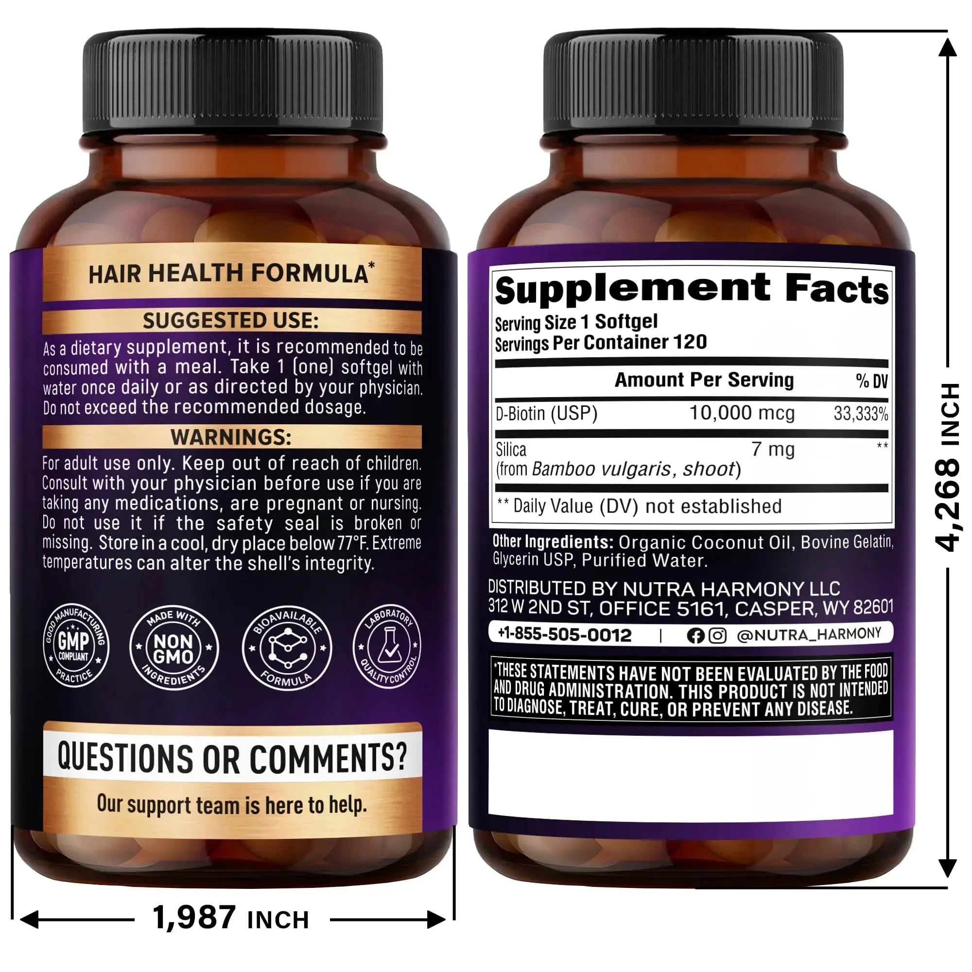 Bariatric Multivitamin Capsules & Biotin with Silicon Softgels NUTRAHARMONY Au supplements