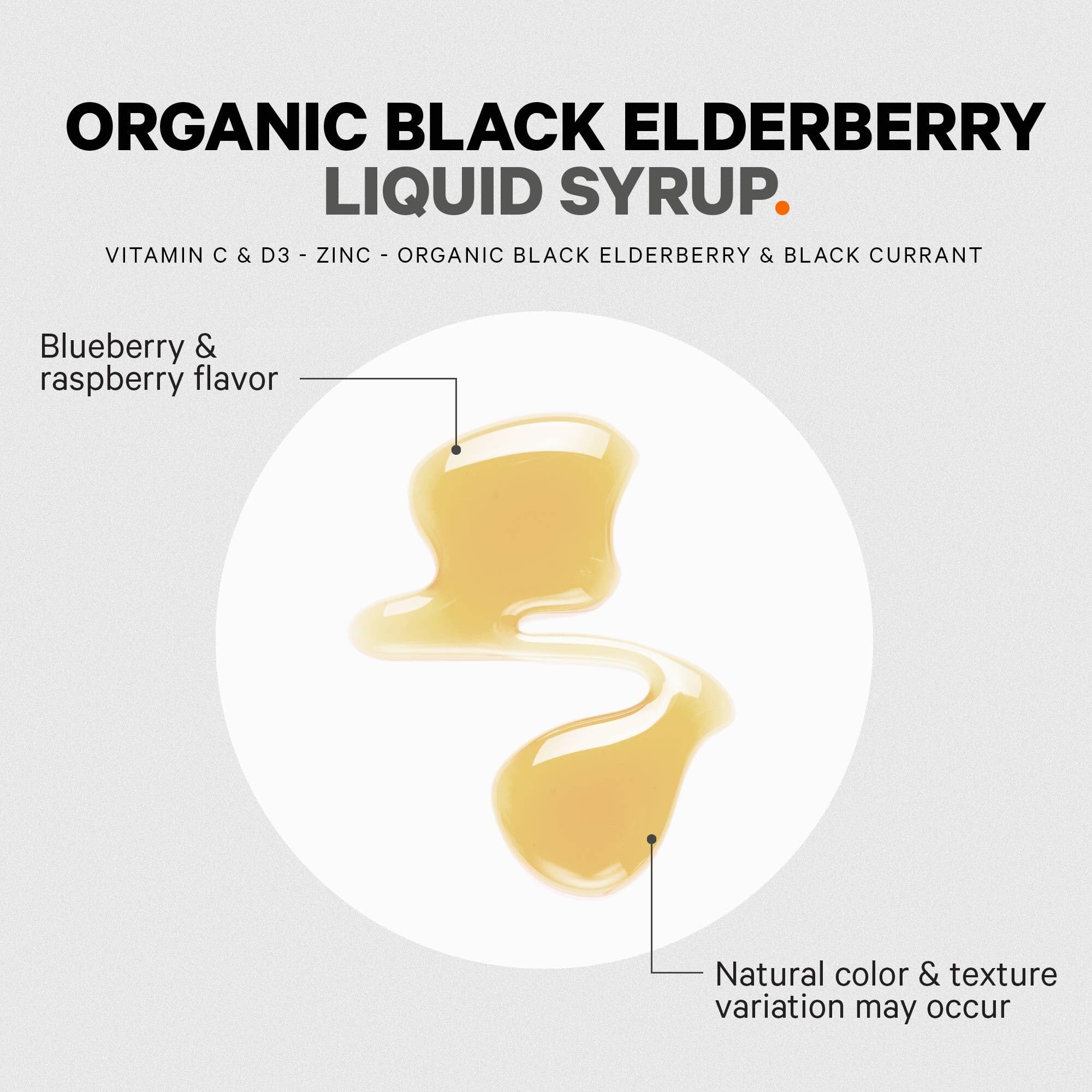 Codeage Elderberry Vitamins Pro - Organic Black Elderberry Liquid Drops - Vitamin C, D3, Zinc, Black Currant - 2-Month Supply - Black Sambucus Liquid - Supplement for Adults & Kids - 4 fl oz Codeage Au supplements