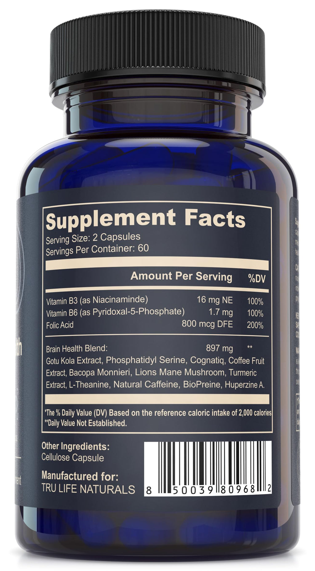 NEUROACT Brain Health Memory, Focus, Concentration, Mental Clarity with CognatiQ, Vitamin B3 & B6 | Manage Stress & Elevate Mood | Holistic Brain Health Formula, Sustained Energy & Well Being