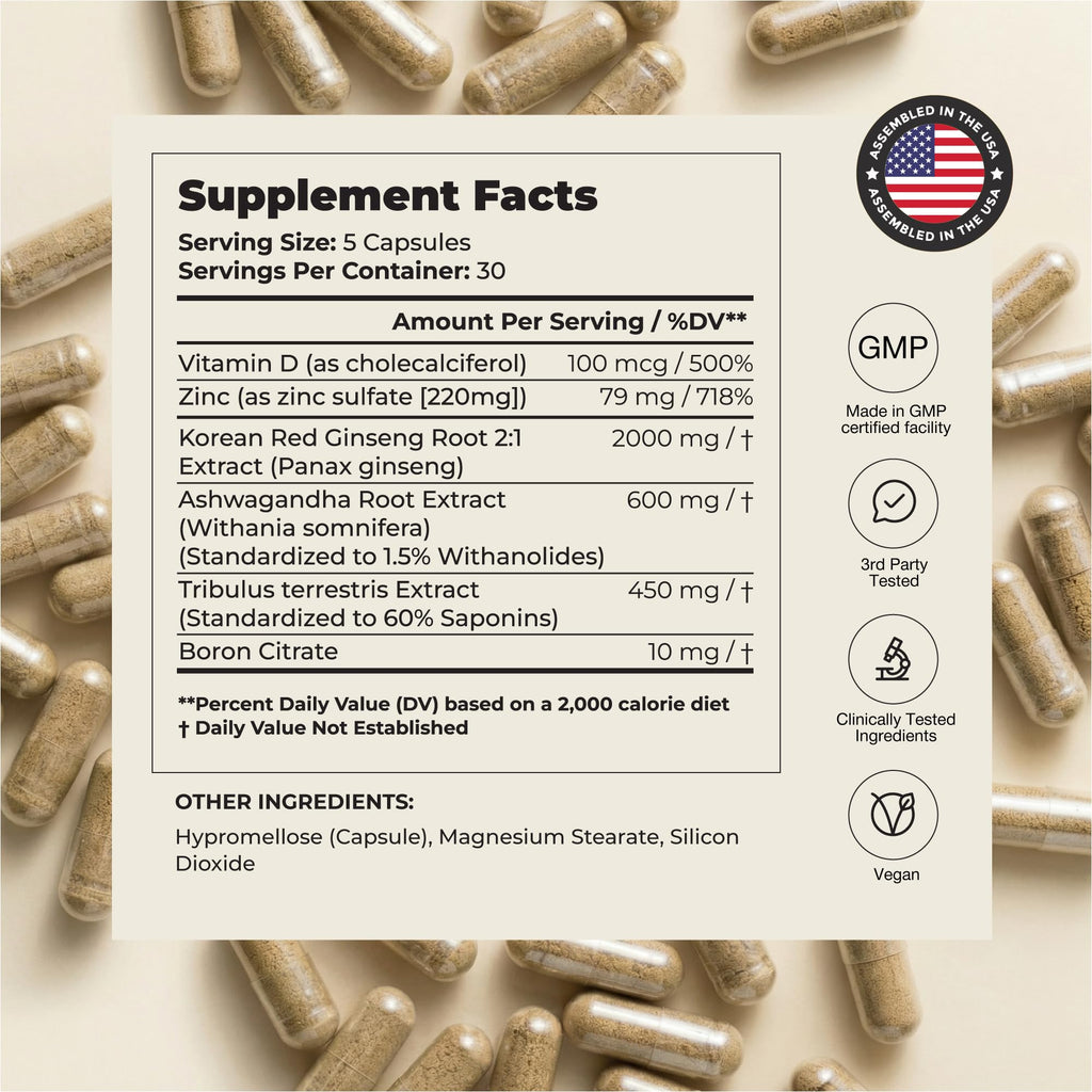 UNALTERED Anabolic Muscle Builder for Men - Growth, Size, Strength - Natural Muscle Building Supplement & Energy Booster - Tribulus Terrestris, Ginseng, Vitamin D3, Ashwagandha - 150 Capsules UNALTERED Au supplements