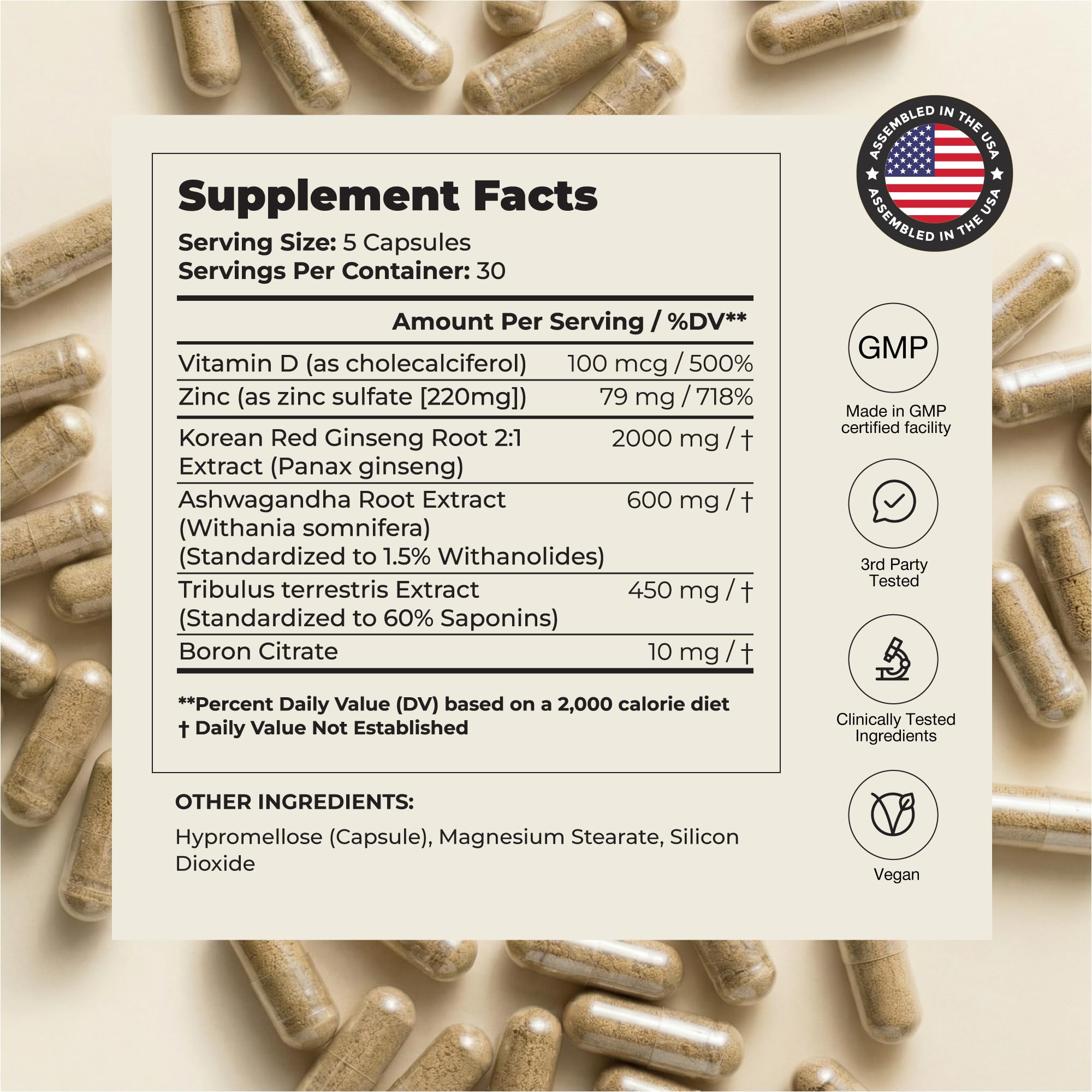 UNALTERED Anabolic Muscle Builder for Men - Growth, Size, Strength - Natural Muscle Building Supplement & Energy Booster - Tribulus Terrestris, Ginseng, Vitamin D3, Ashwagandha - 150 Capsules UNALTERED Au supplements