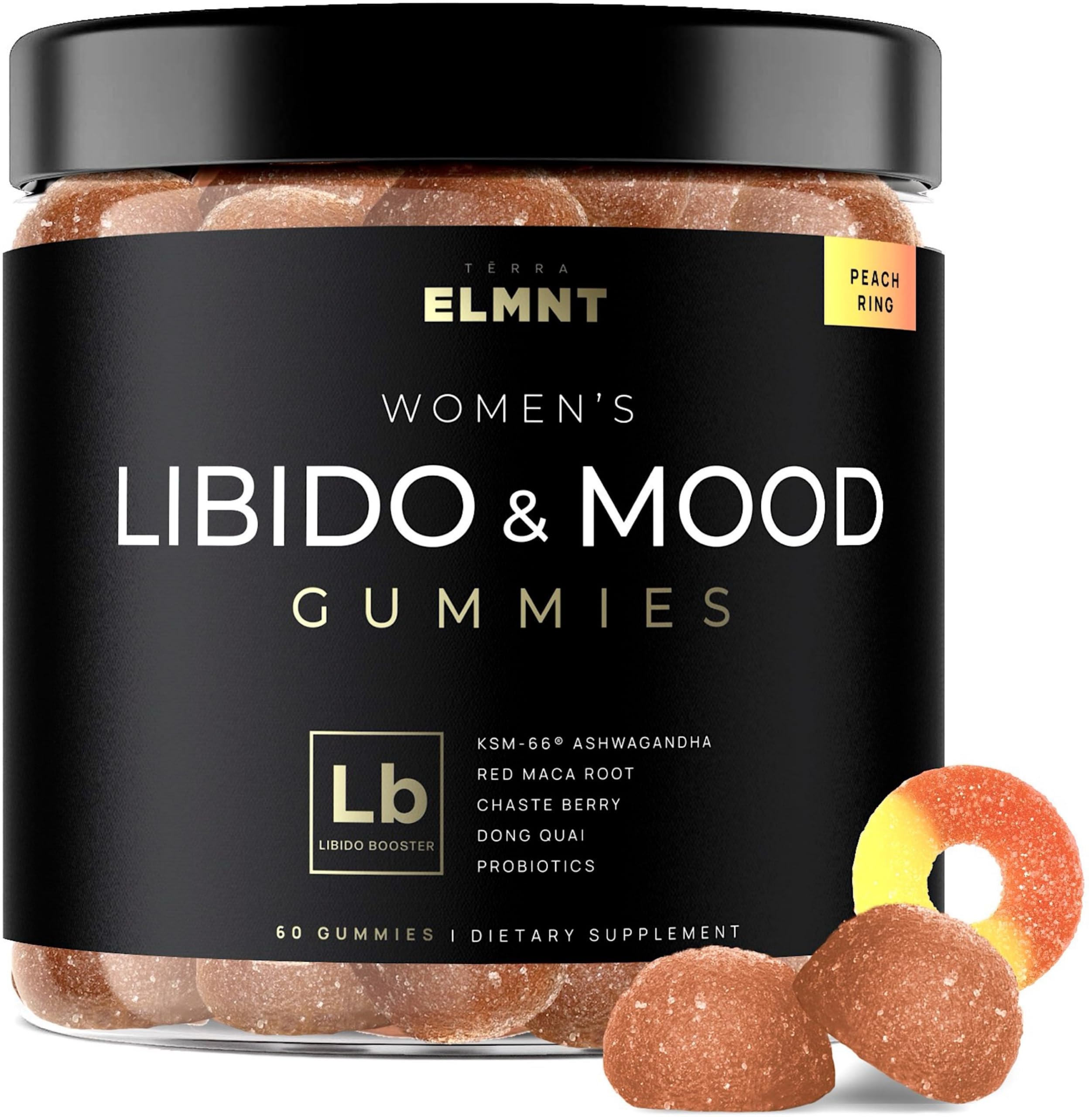4,050mg Libido Booster for Women KSM-66 Ashwagandha Gummies w. 30x Strength Red Maca Root - Strongest Female Libido Mood Booster + Hormone Balance