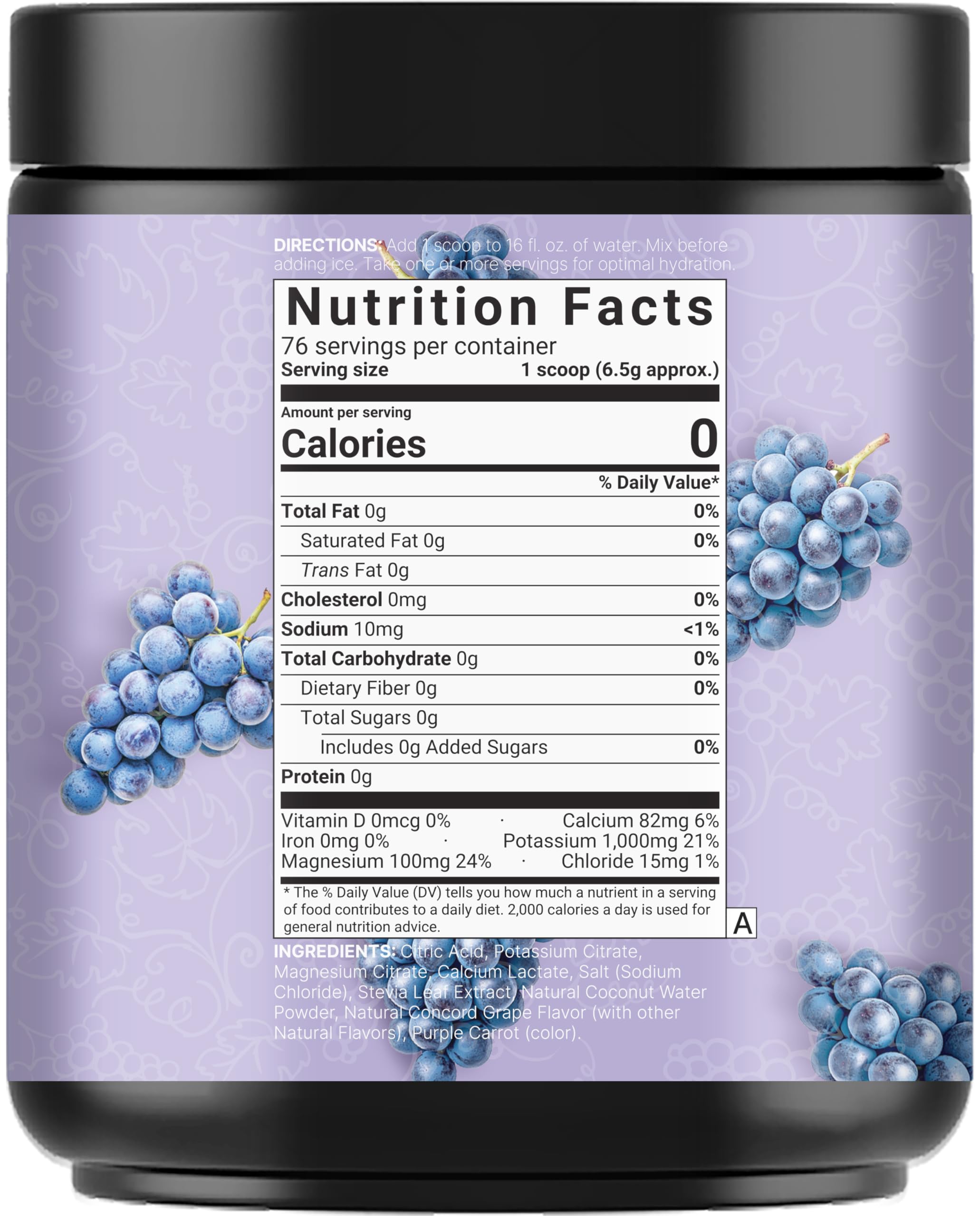 NatureBell Electrolytes Powder No Sugar, 500g (76 Servings) | Keto Fast Hydration Powder, Carnivore-Friendly Electrolyte – 1,000mg High Potassium, Minerals,