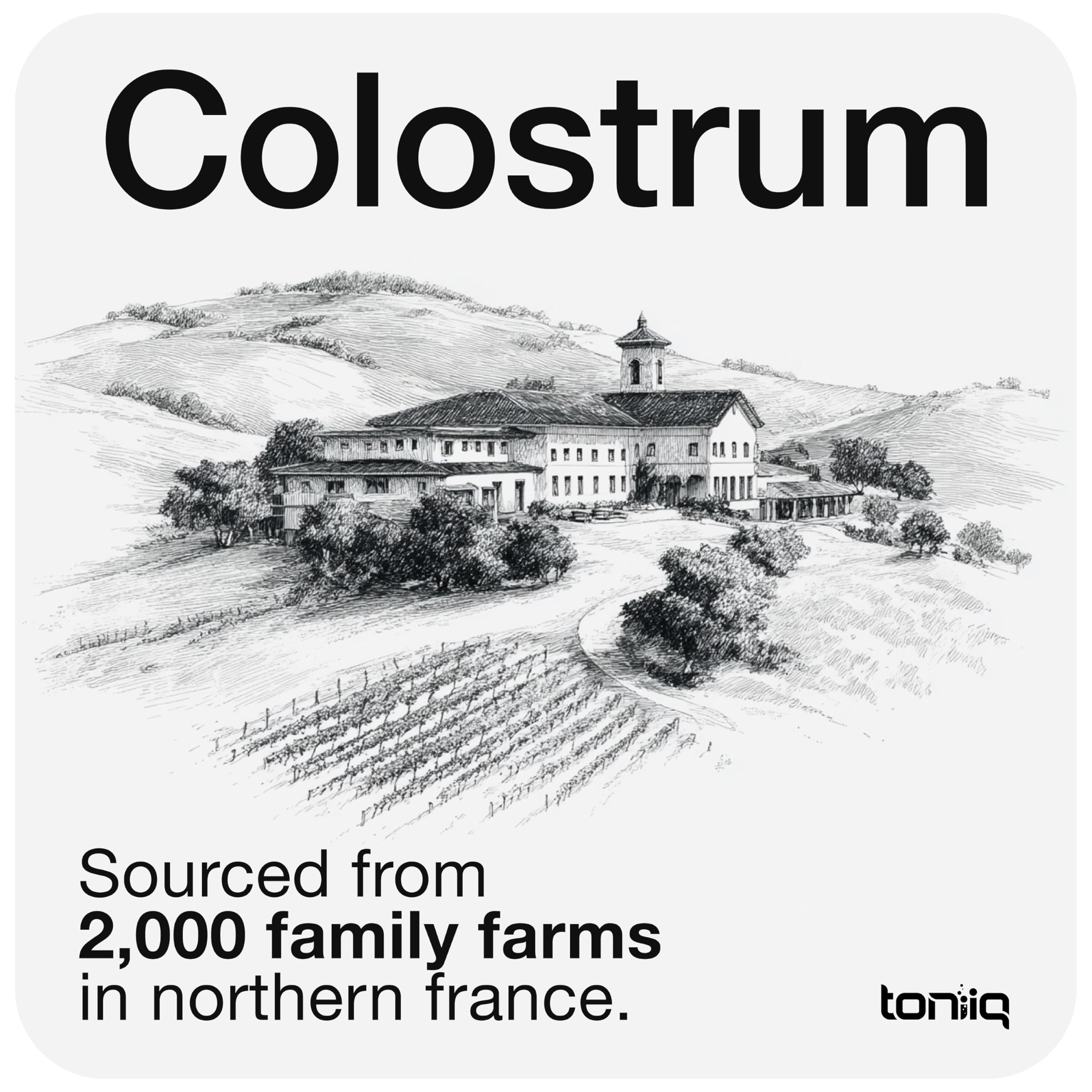 Toniiq Colostrum Powder – Ultra High Potency 50% IgG Concentrate – Farm-to-Jar Traceable French Colostrum – Microfiltered for Purity – Third-Party Lab Verified – 30 Servings Toniiq Au supplements