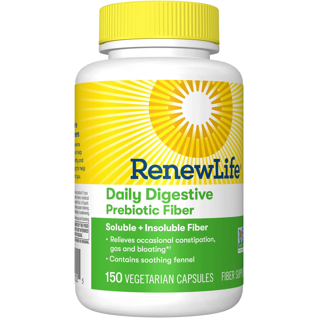 Renew Life Adult Daily Digestive Prebiotic Fiber, 150 Vegetarian Capsules Renew Life Au supplements