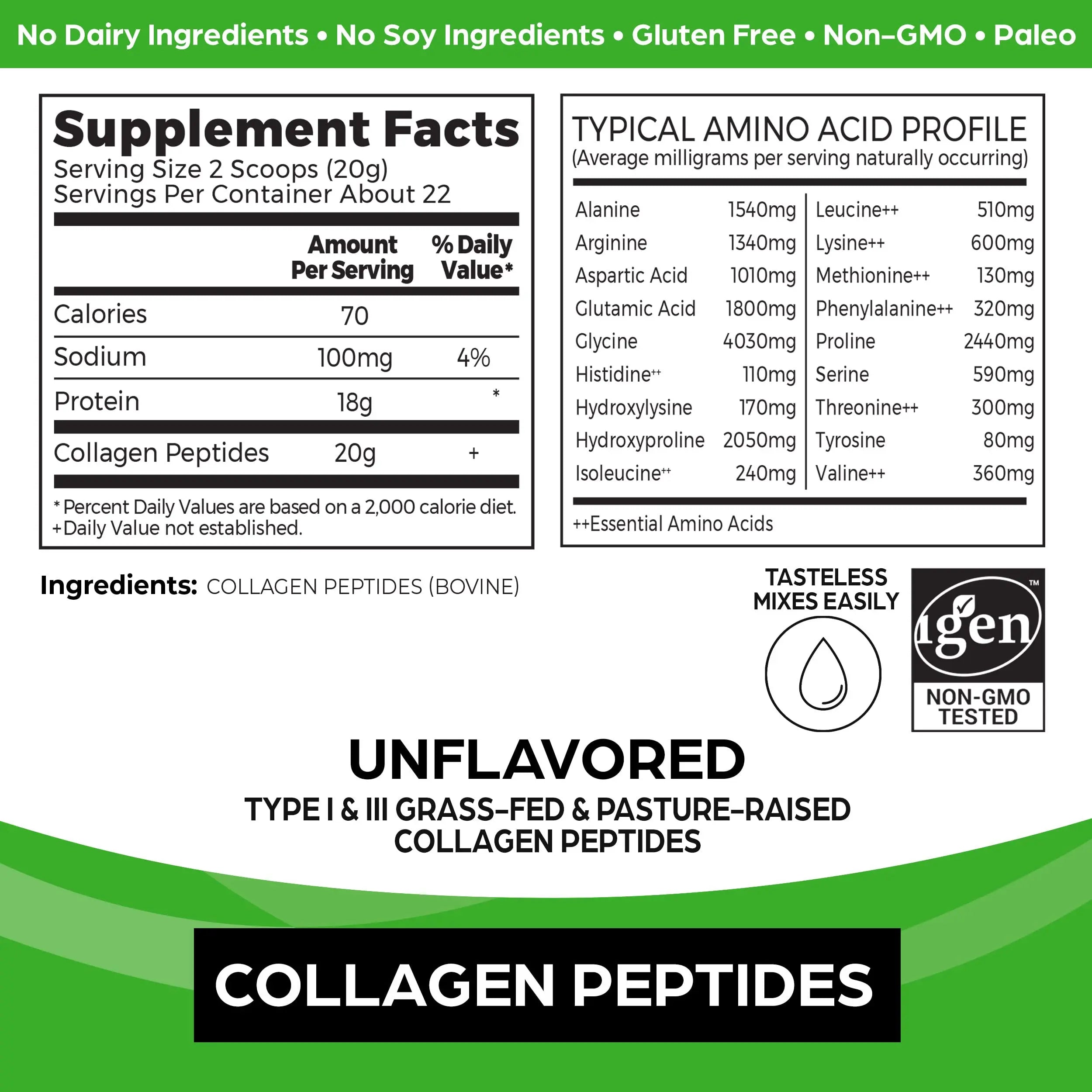 Orgain Collagen Peptides Unflavoured 454 g Orgain Au supplements