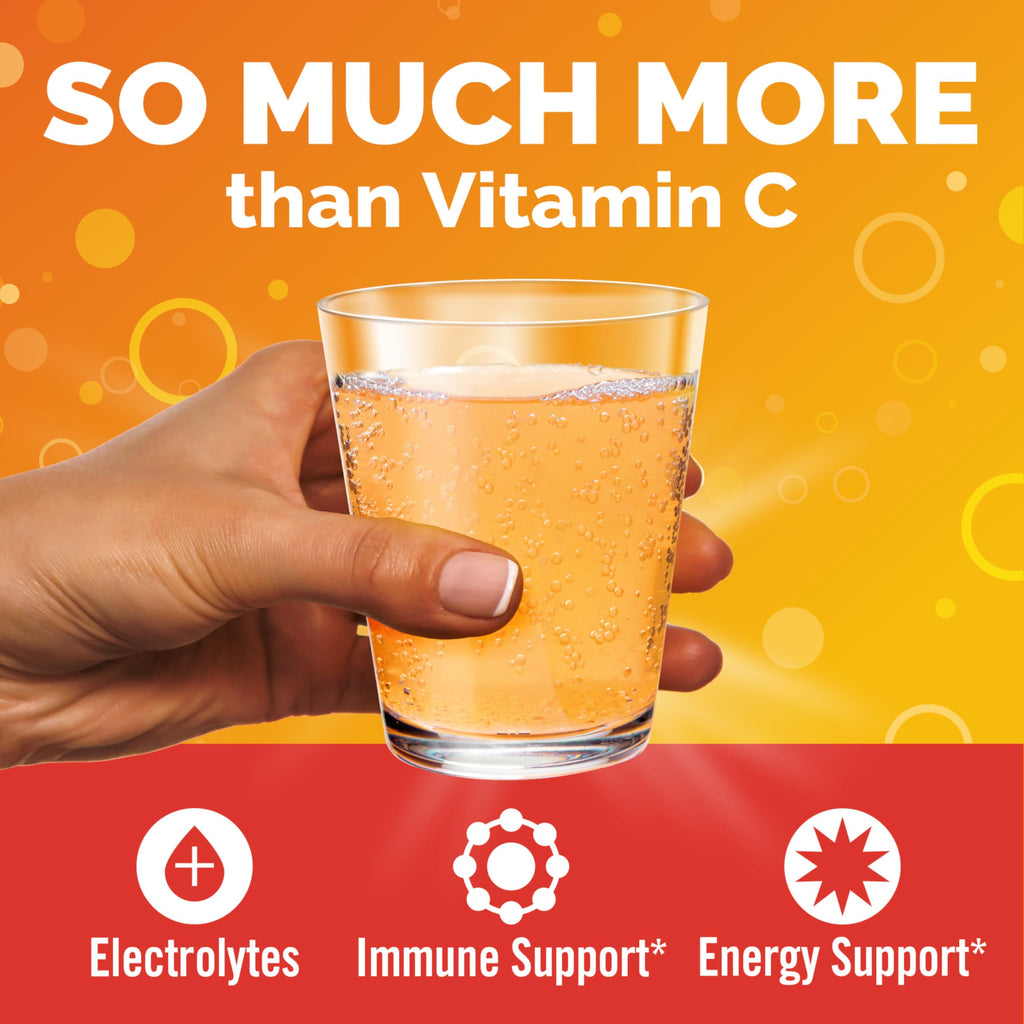Emergen-C Citrus-Ginger Fizzy Drink Mix, Turmeric and Ginger, Immune Support, Natural Flavors