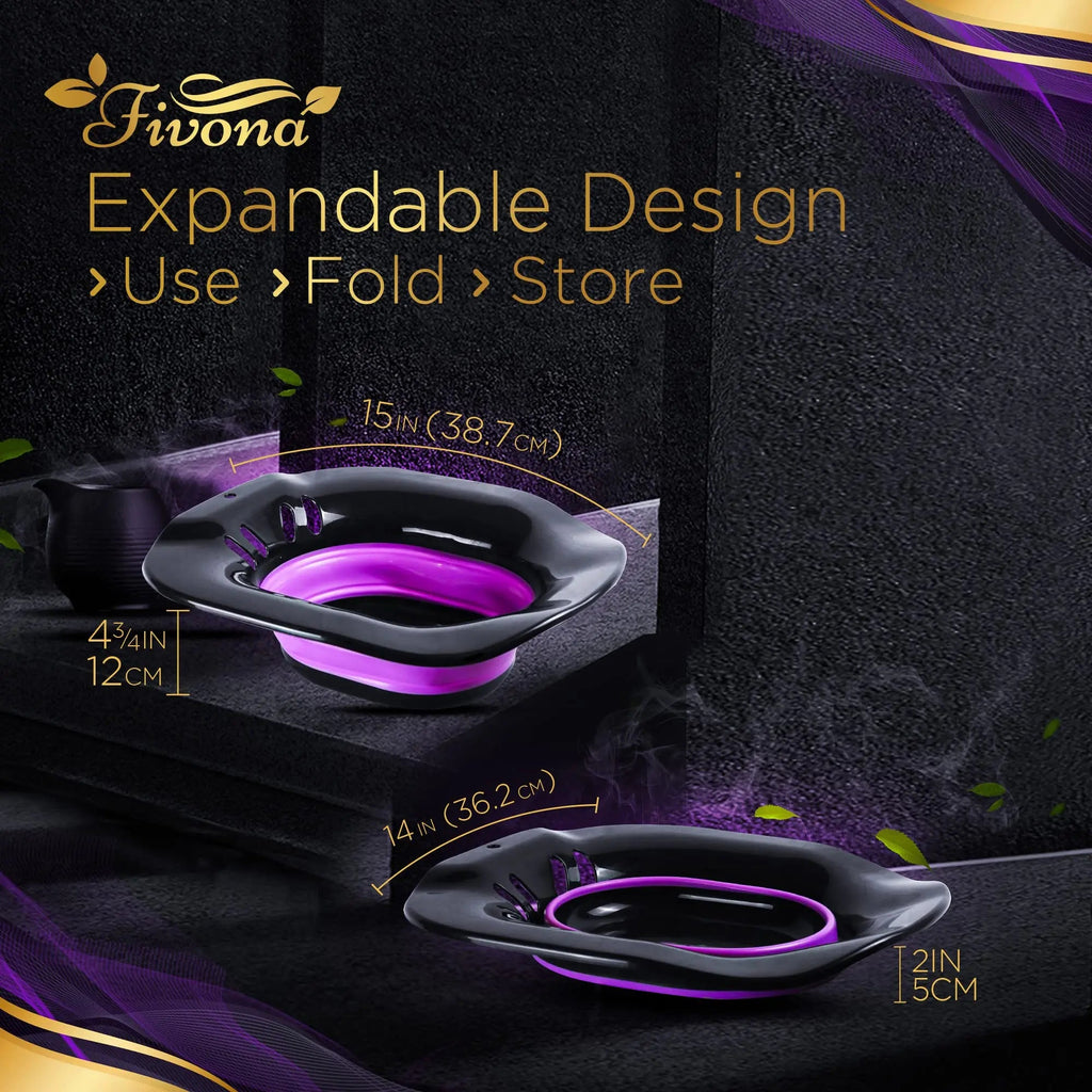 Fivona 3-in-1 Yoni Steam Kit Black - Foldable Over The Toilet Steamer Seat with Herbal Blend and Storage FIVONA Au supplements