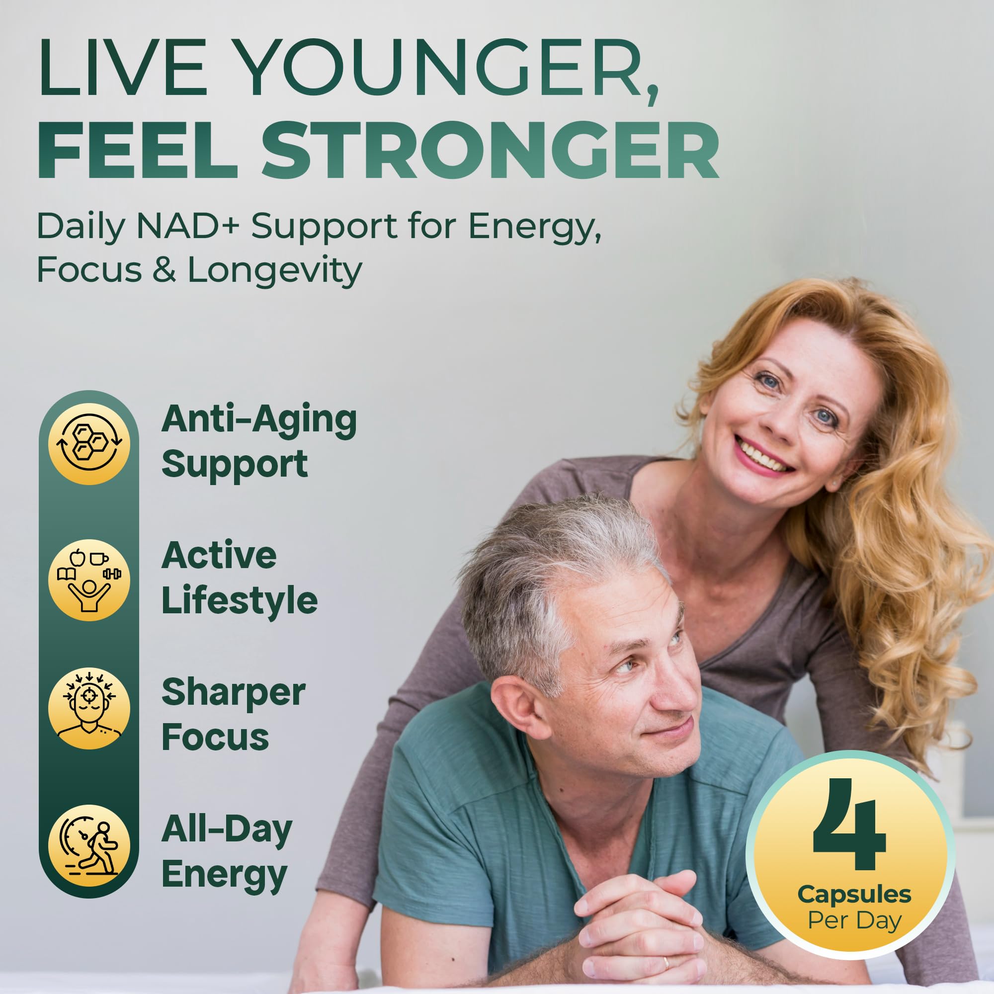 UPLIFE NAD+ Supplement 1,372mg – Liposomal NAD+ with CoQ10, Resveratrol, Spermidine, L-Theanine, Apigenin & PQQ – NMNH Alternative Booster Cellular Energy, Healthy Aging, Immune Health – 120 Capsules UPLIFE Au supplements