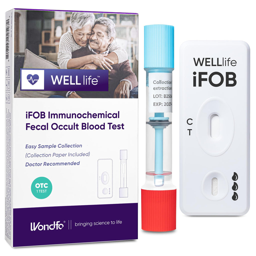 WELLlife iFOB Immunochemical Fecal Occult Blood Test, Colon Screening Test Kit Stool Test at Home Easy to Use, 1 Test Detect Hidden Blood in 10 Minutes FOB Test for Home WELL LIFE Au supplements
