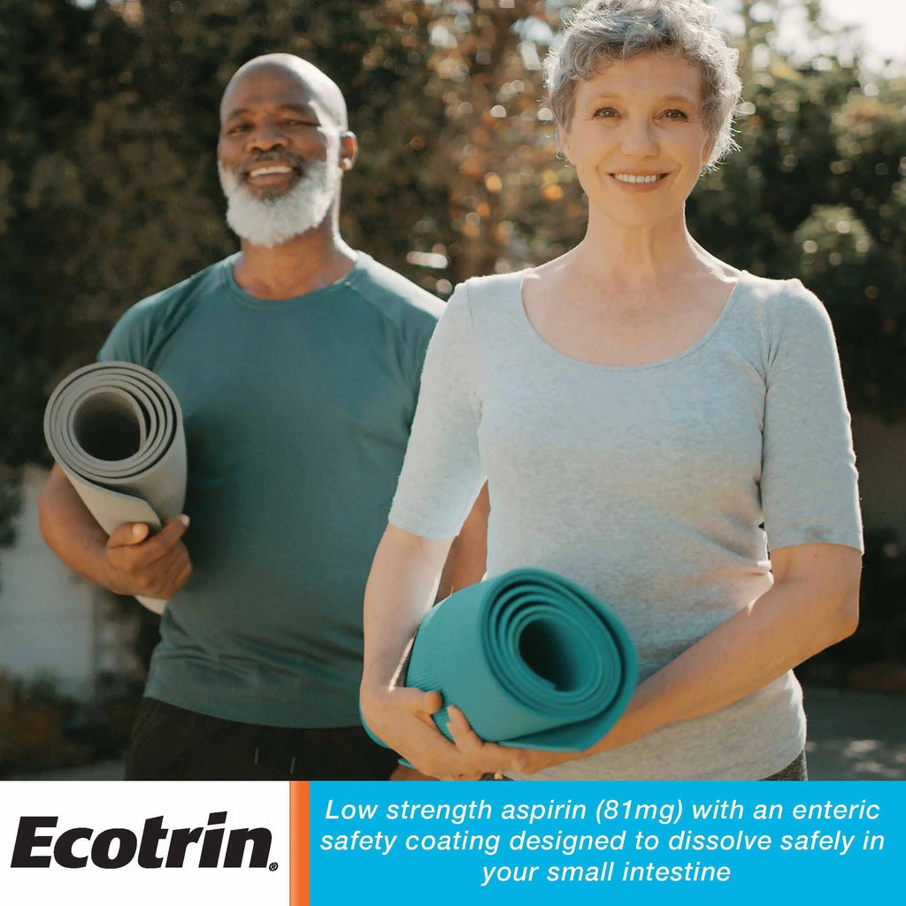 Ecotrin Safety Coated Aspirin Pain Reliever Tablets, Low Strength, NSAID 81mg, 365 ct (Pack of 2) Ecotrin Au supplements