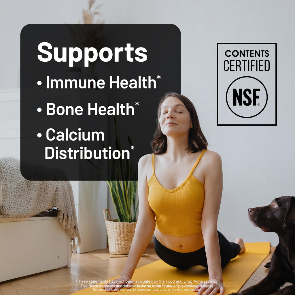 NatureWise Vegan Vitamin D3 + K2 - Natural D3 5000IU + Natural Vitamin K2 100mcg - Bone Support - High Absorption
