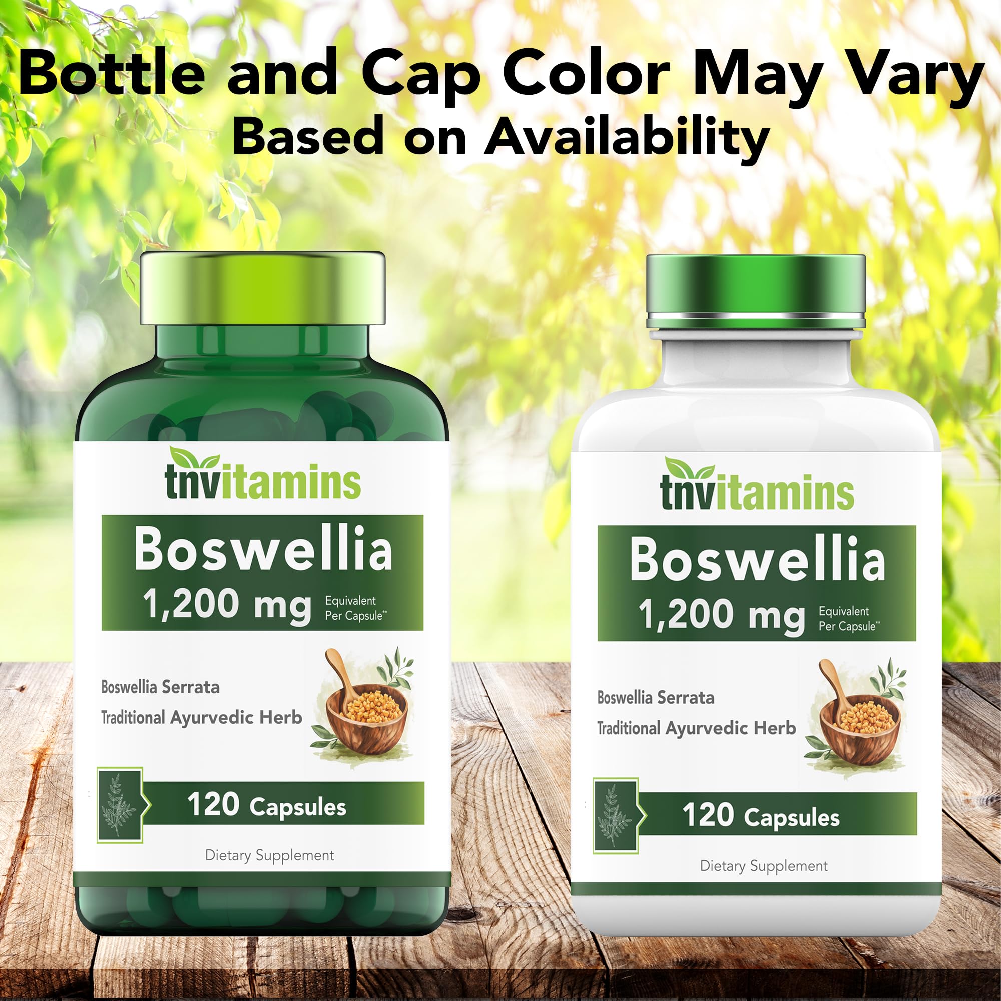 tnvitamins Boswellia Extract Capsules, 120 Count | 1,200 mg Per Capsule | 65% Boswellic Acids + 10:1 Concentrated Extract | Boswellia Serrata