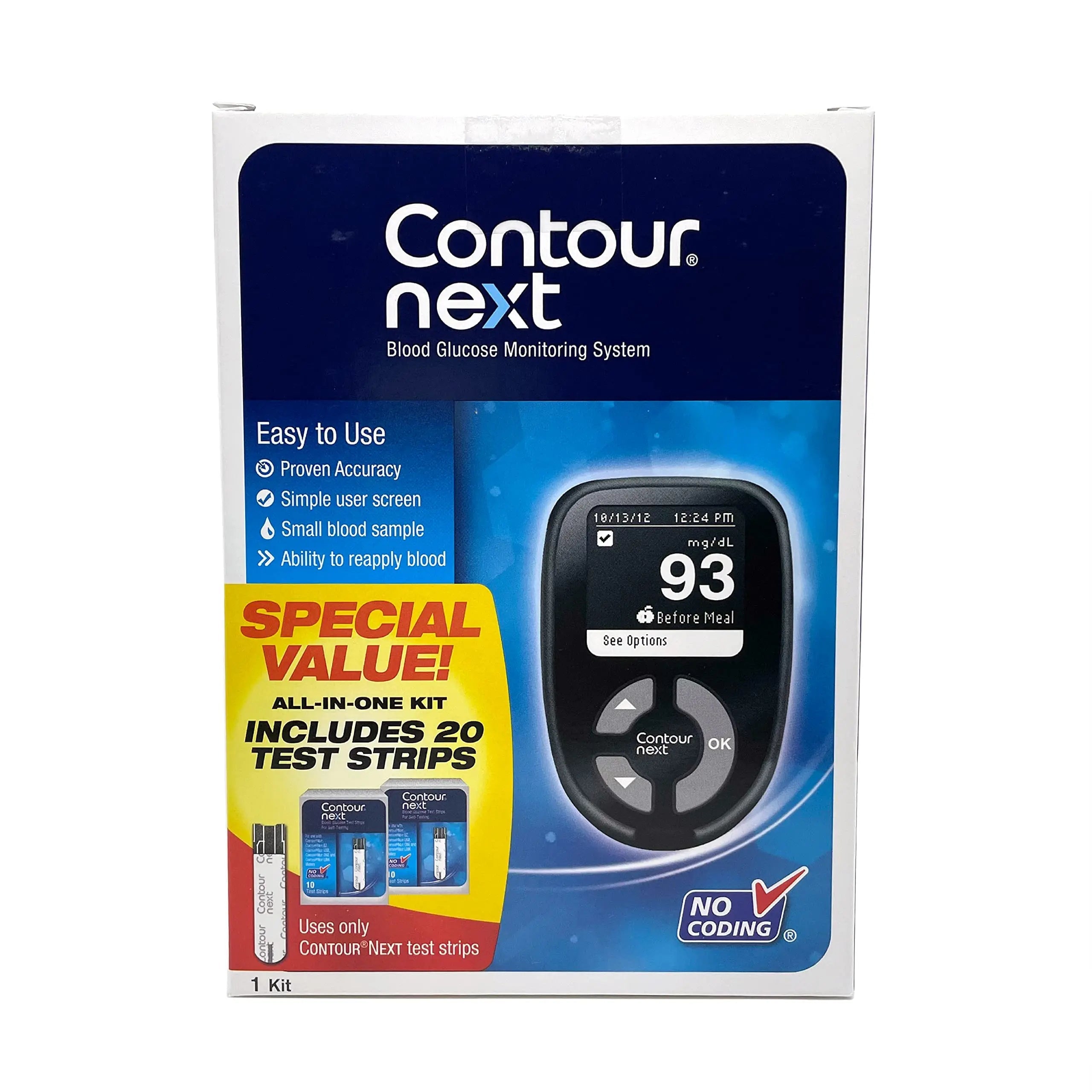 Ascensia Contour Next Blood Glucose Monitoring System – All-in-One Kit Heath Secret Au supplements