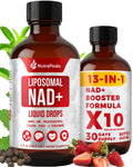 NutraPeaks NAD+ Supplement Liquid - NAD+ Supplement 1000mg, NAD+ Nicotinamide Riboside Resveratrol Supplements with PQQ, NAD+ Berry Flavor Sticks for Anti-Aging, Energy, Focus NutraPeaks Au supplements