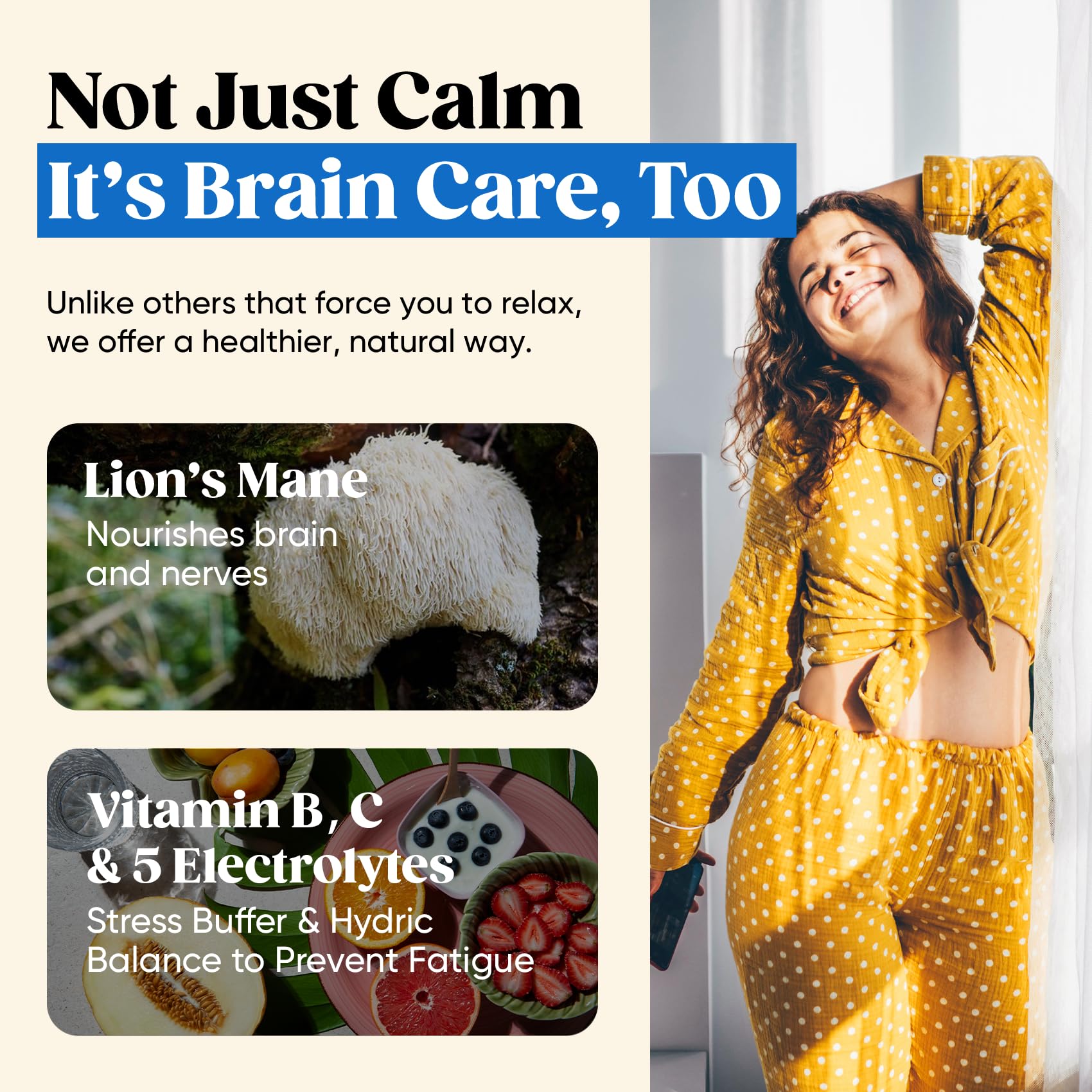 Venture Pal Calm Drink Mix, 12-in-1 Cortisol Reducer and Sleep Aid with Magnesium Glycinate, Ashwagandha, L-Theanine,Vitamin D, Calm Magnesium Powder