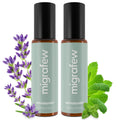 MigraFew Aromatherapy Migraine Roll On | Compact Headache Relief with Cooling Metal Roller for Head Tension and Pressure, Made with Peppermint, Spearmint and Lavender Essential Oils (Pack of 2) by M3 M3 Naturals Au supplements