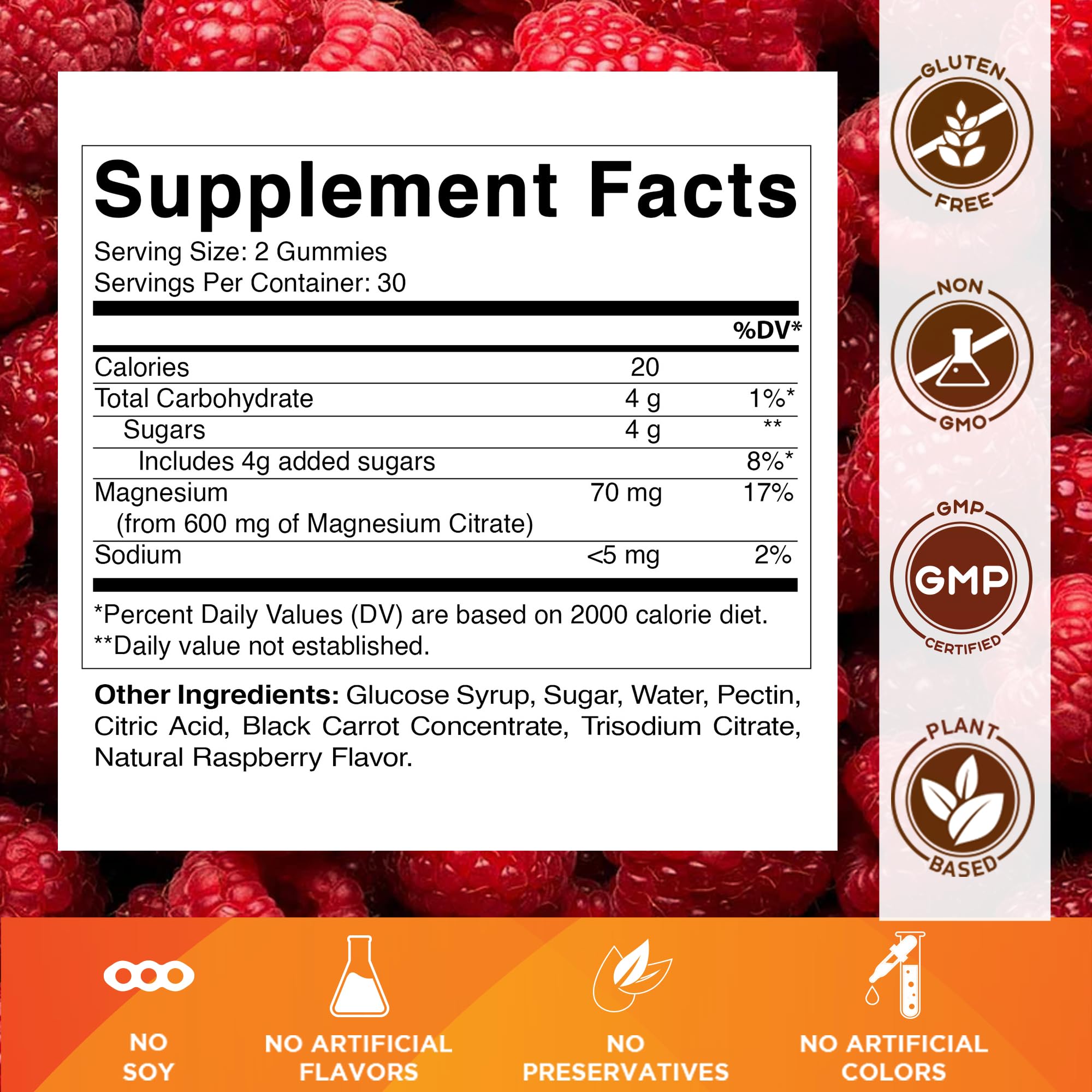 Vitamatic Magnesium Gummies 600mg per Serving – 60 Vegan Count for Relaxation, Muscle, Bone, and Energy Support
