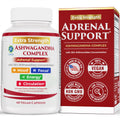 Ashwagandha Complex Adrenal Support Supplement for Stress Relief, Cortisol Balance, Energy & Focus, Mood Support, 35% Withanolides, 60 Vegan Capsules 1 Body Au supplements