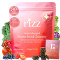 Rizz Sugar-Free Green Gummies - 60+ Superfoods 6g Fiber - Prebiotic and Probiotic Gummies - Vegan Multivitamins for Women & Men Rizz Au supplements