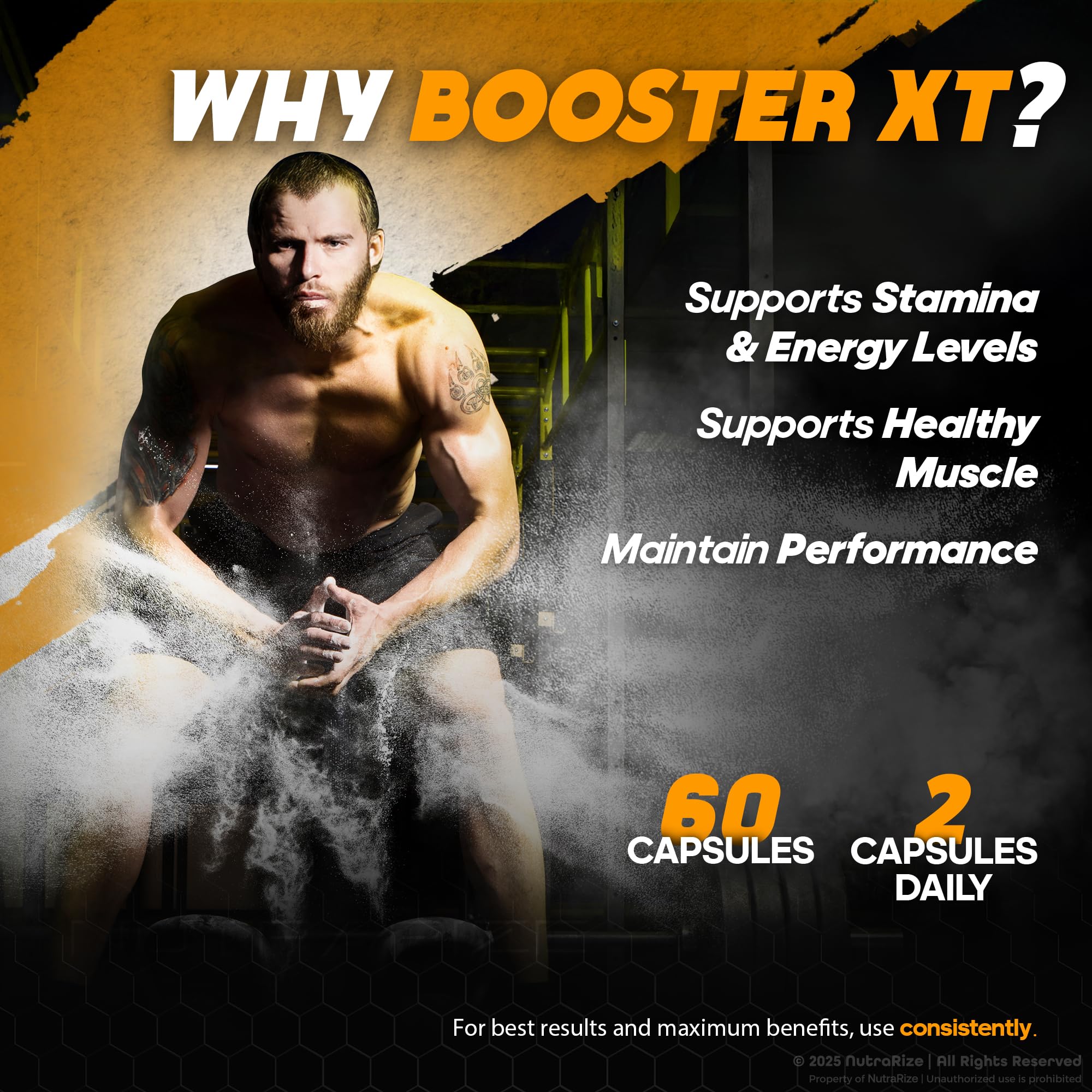 NutraRize Booster XT for Men, Male Enhancing Capsules, Premium Formula to Support Daily Energy & Peak Performance, Multivitamin Pills for Overall Health, BoosterXT Reviews (60 Capsules) NutraRize Au supplements