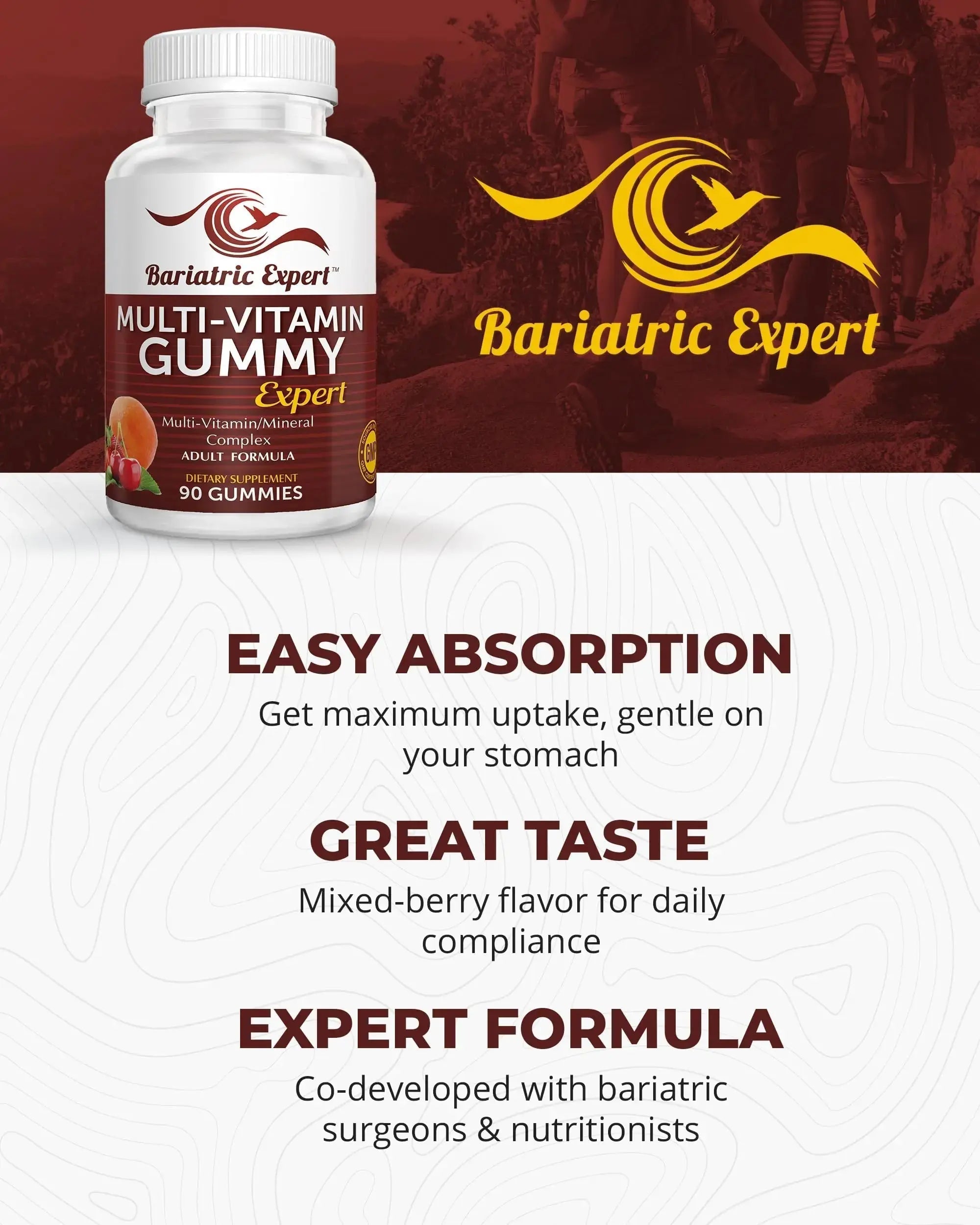 Bariatric Expert Multivitamin Gummies – Fast-Melting Dietary Supplement for Adults Post-Gastric Sleeve and Bypass, Nutritionist Recommended, 90 Count Bariatric Food Expert Au supplements