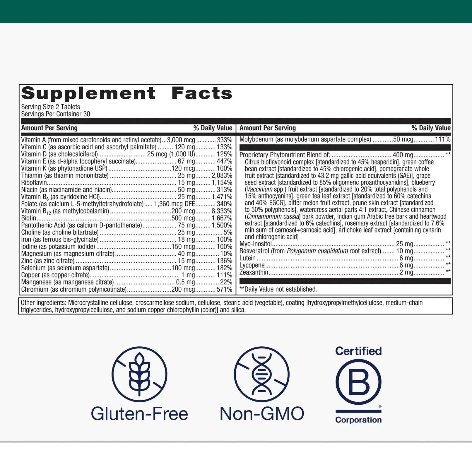 Metagenics PhytoMulti with Iron - Daily Multivitamin for Men & Women with Phytonutrients* - Methylfolate, Vitamins AK, Zinc & B6 Metagenics Au supplements