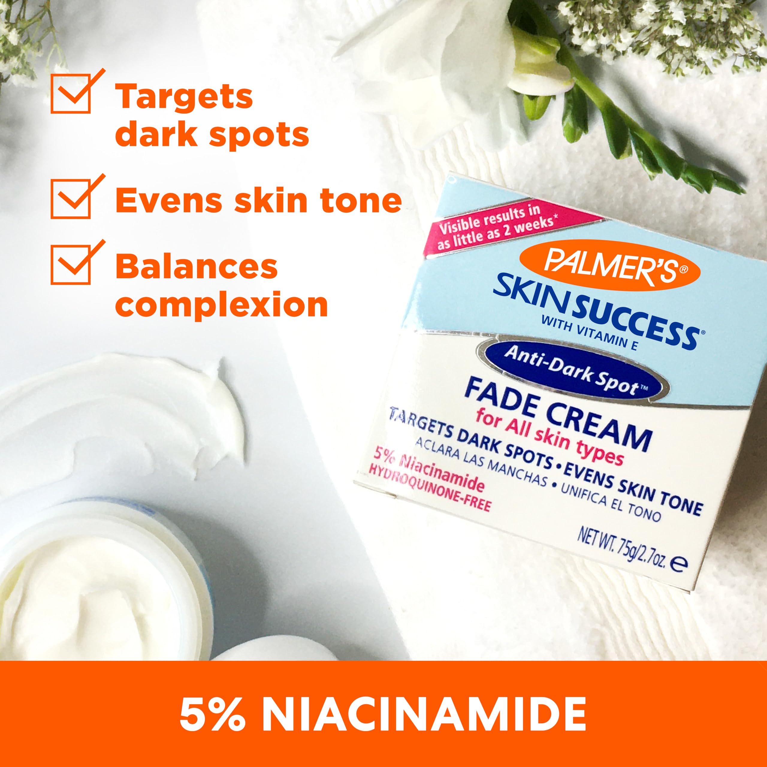 Palmer's Skin Success Anti-Dark Spot Fade Cream with Vitamin E and Niacinamide, for All Skin Types 2.7 Ounce