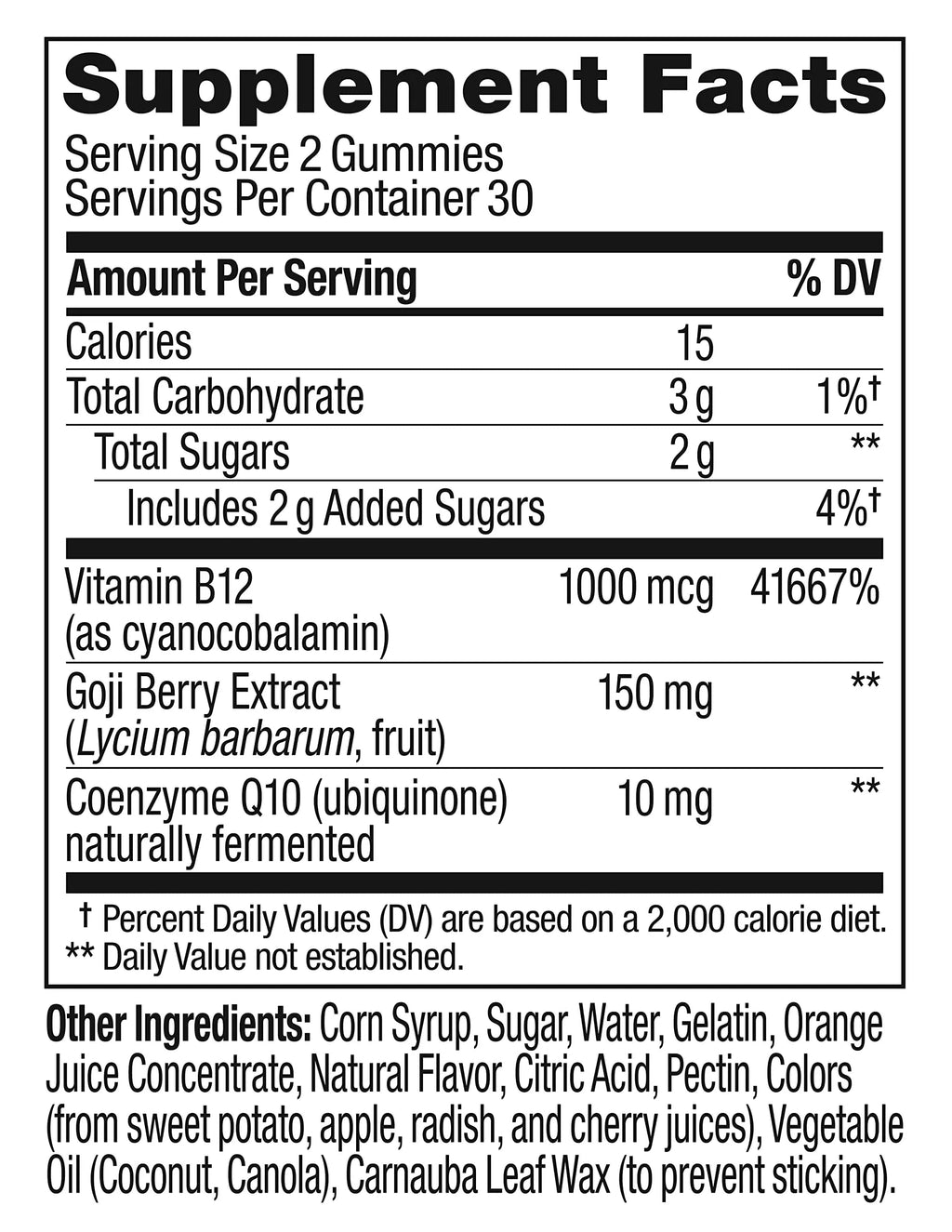 OLLY Extra Strength Daily Energy Gummy, Caffeine Free, 1000mcg Vitamin B12, CoQ10, Goji Berry, Adult Chewable Supplement OLLY Au supplements