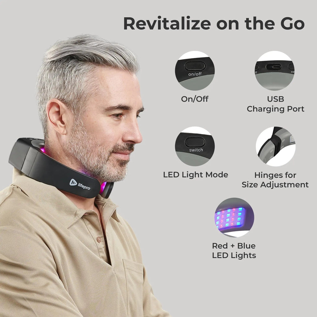 Lifepro Red Light Therapy for Neck - Compact & Rechargeable Red Light Therapy Device- On-The-Go LifePro Au supplements
