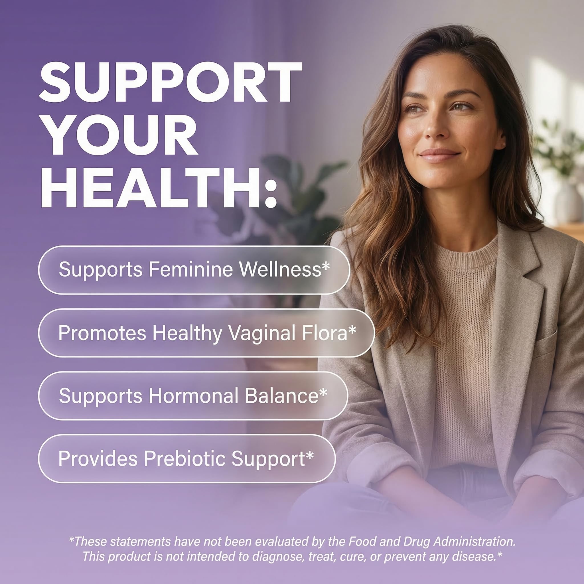 Clean Nutraceuticals Vaginal Probiotics for Women with Cranberry, D-Mannose, Prebiotics, pH Balance Support, Feminine Health, Urinary Tract Cleanse