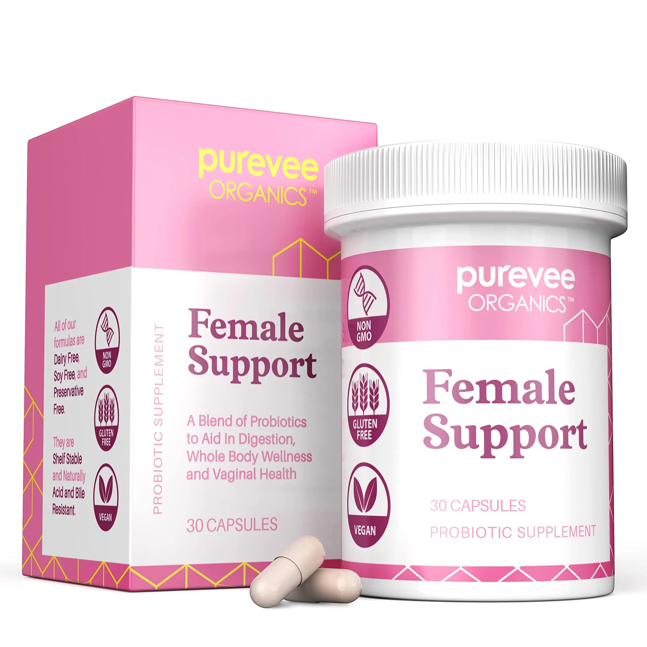 Purevee Organics Vaginal Probiotics for Women, 10 Essential Probiotic Strains, Vaginal + pH Balance Purevee Organics Au supplements