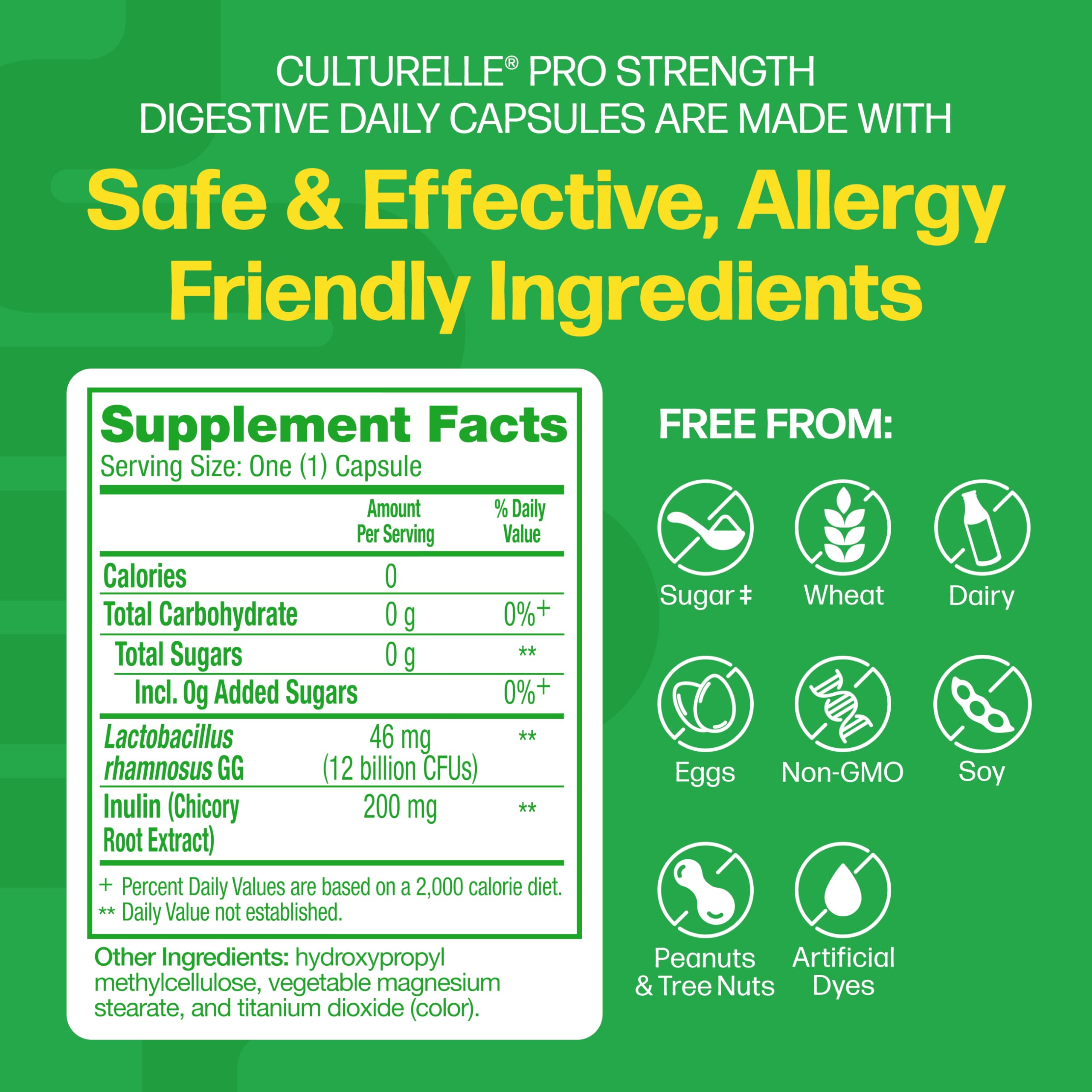 Culturelle Pro Strength Daily Probiotics For Digestive Health (2 Month Supply) with Prebiotics for Women & Men, Supports Occasional Diarrhea