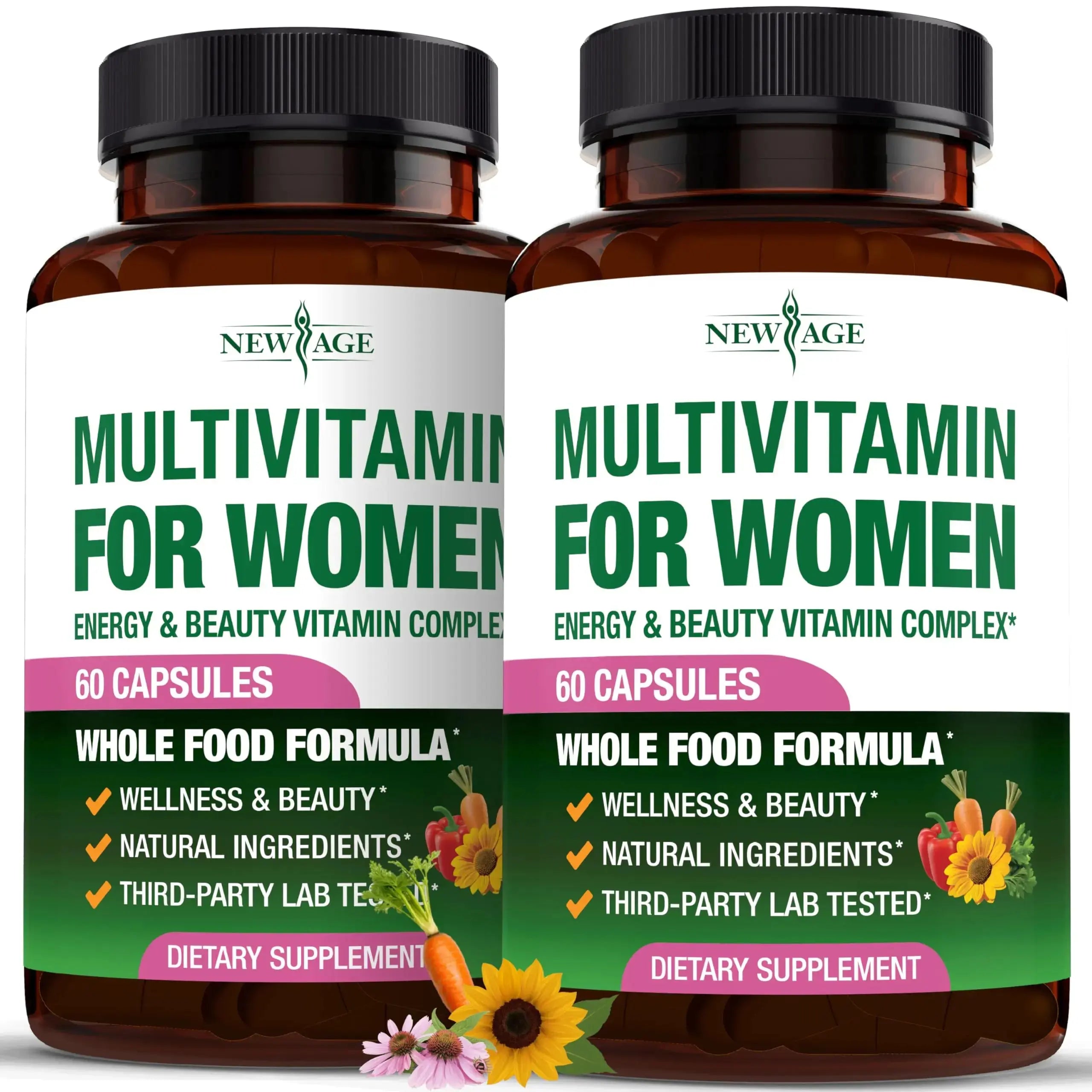 NEW AGE Multivitamin for Women - B-Complex, Whole Foods, Hair Support, Iron - All in1 Womens Multivitamin NEW AGE Au supplements