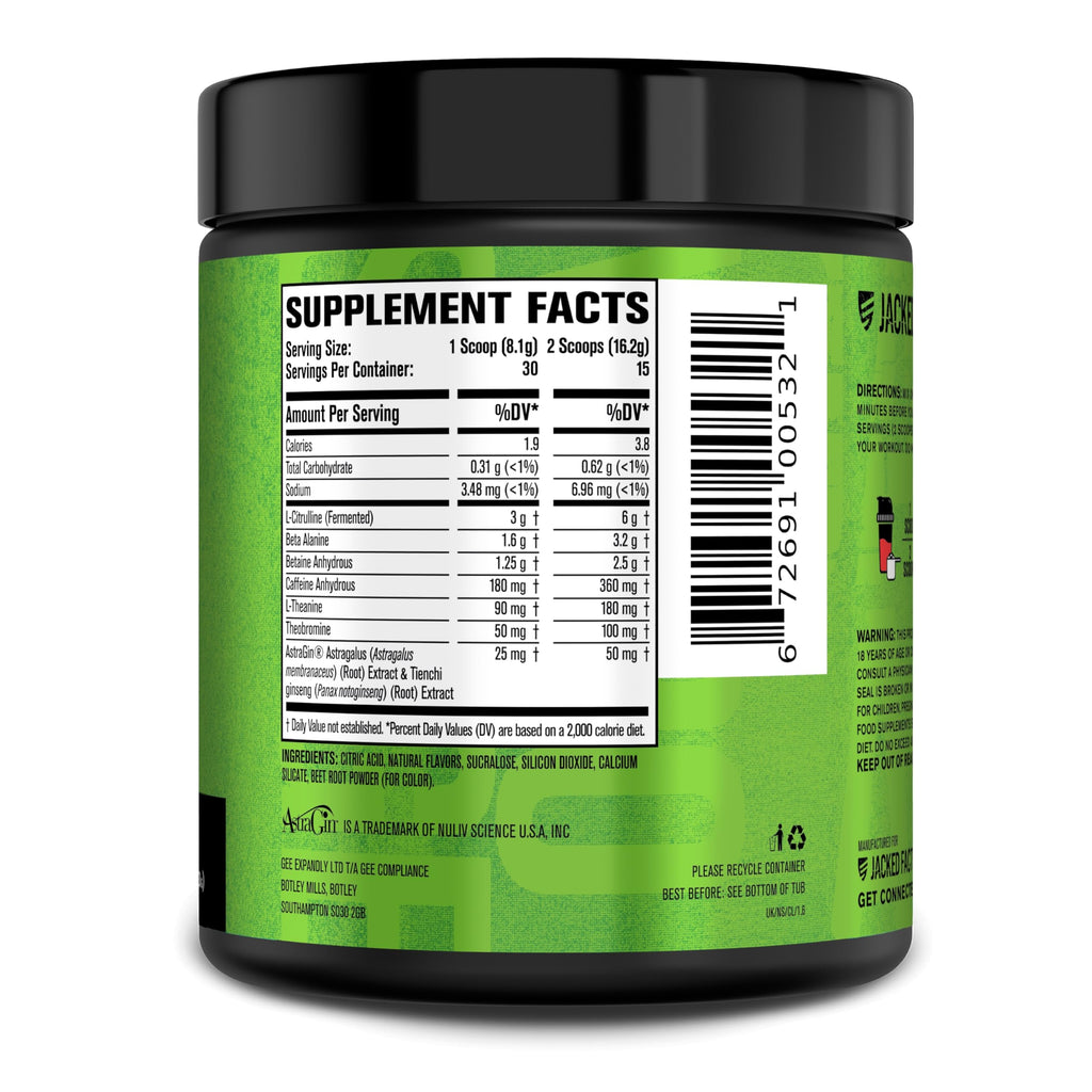 Jacked Factory NITROSURGE Pre Workout Supplement - Endless Energy, Instant Strength Gains, Clear Focus, Intense Pumps - NO Booster & Preworkout Powder with Beta Alanine