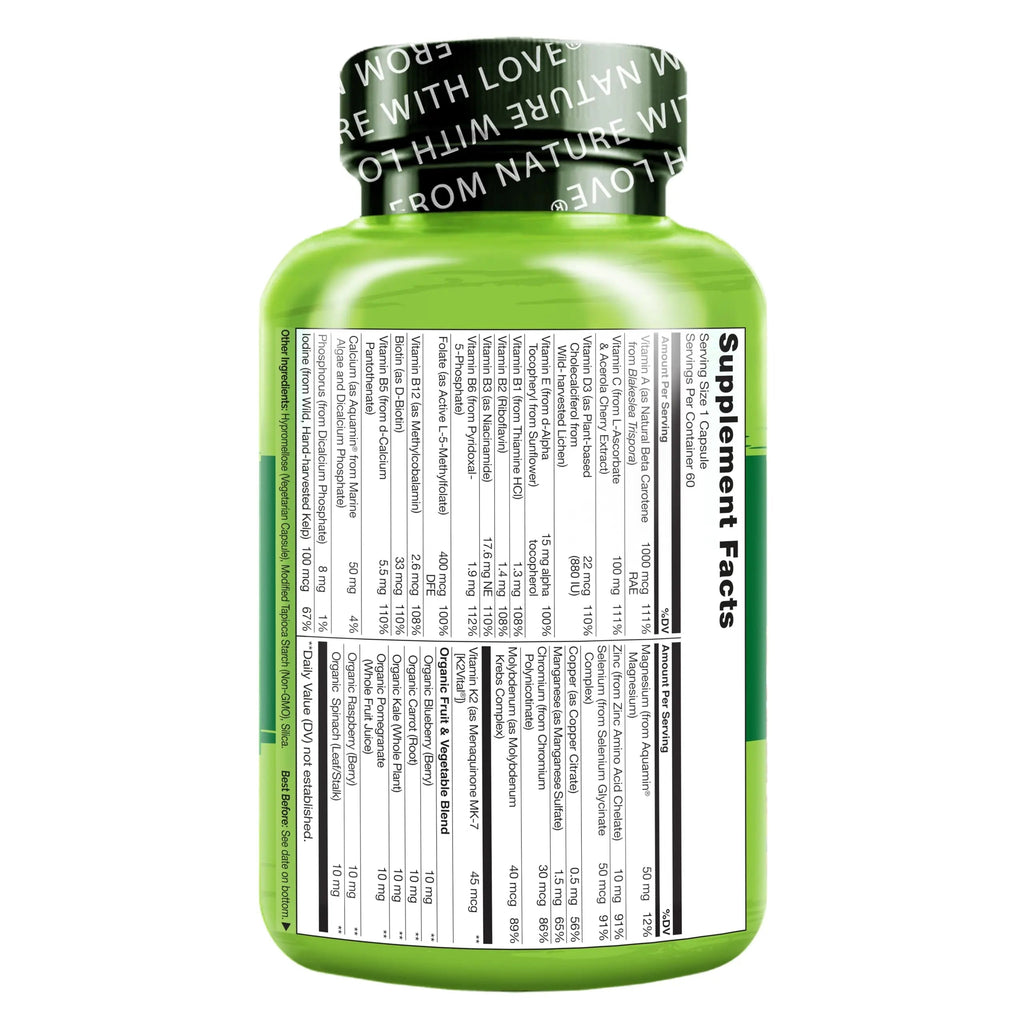 NATURELO Mens Multivitamins - One Daily Multivitamin for Men with Vitamins, Minerals & Organic Whole Foods, Boost Energy & Health, NATURELO Au supplements
