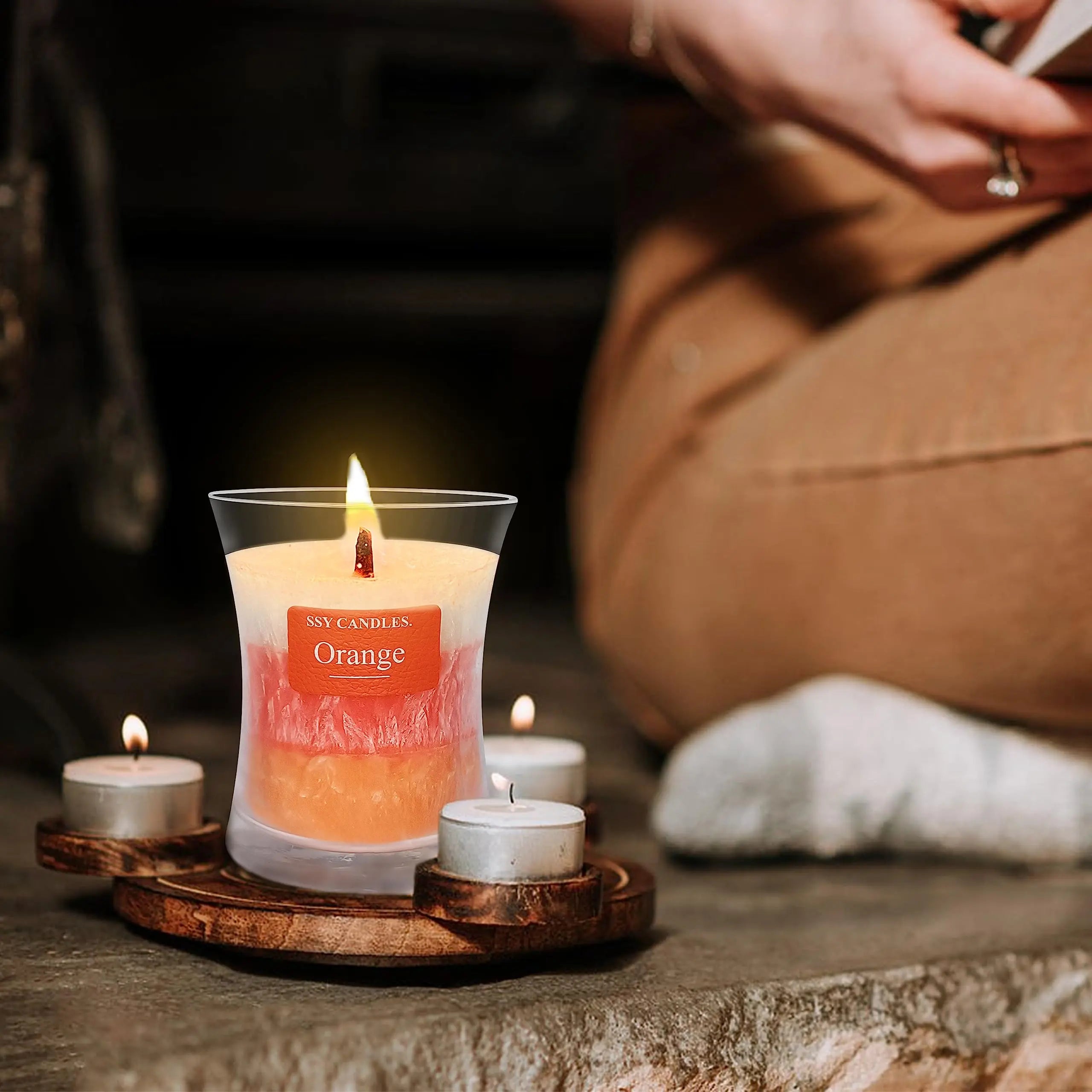 Citrus Jar Aromatherapy Candle Scented Candle Handmade Soy Candles Wood Candles Wick Fragrance SEUCRWAX Au supplements