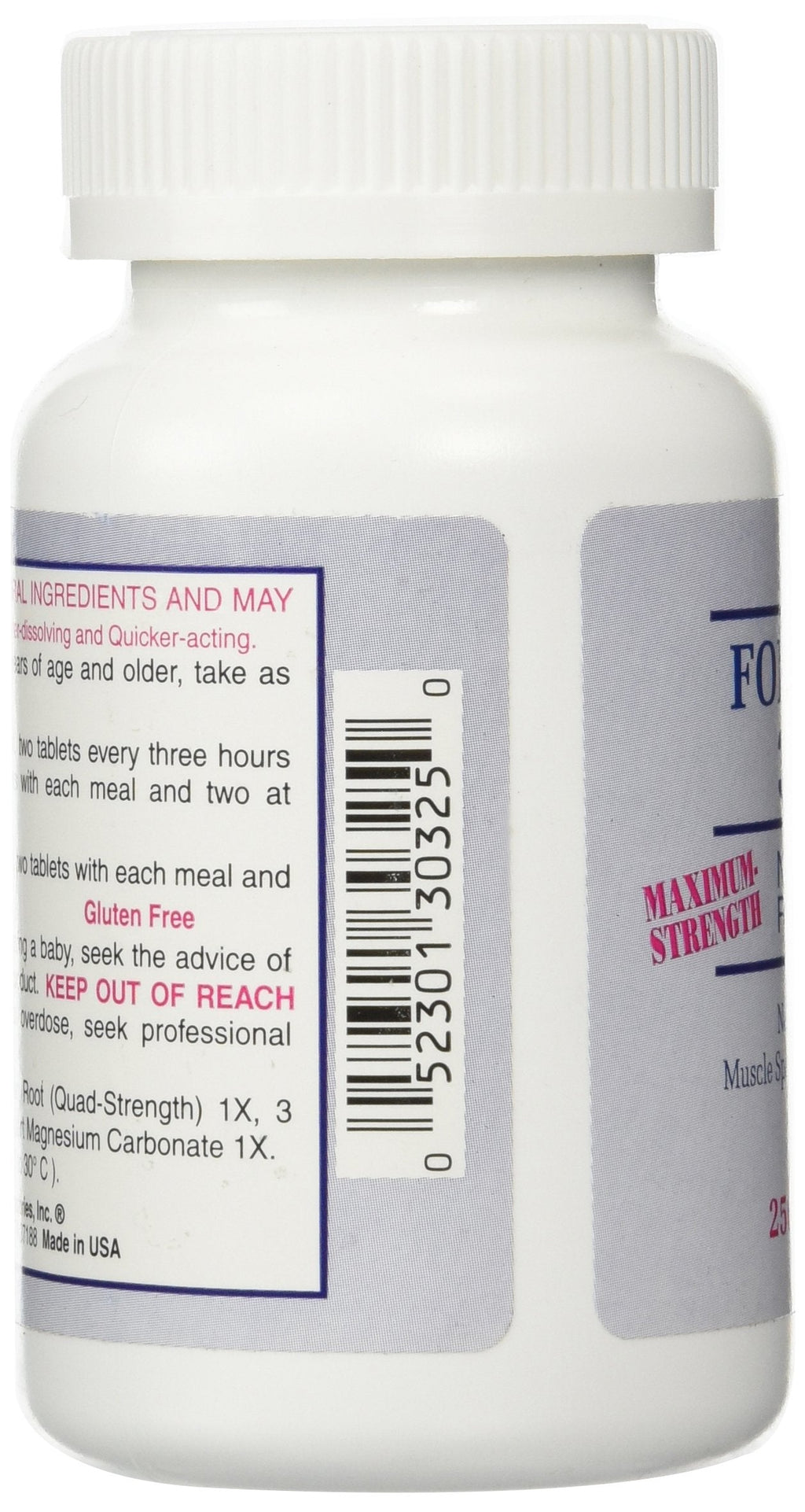 Dee Cee Labs Formula 303 Maximum Strength All-Natural Relaxant Tablets, 250 Tablets; All-Natural Relaxant containing Magnesium for Sore Muscles, Passion Flower, and Valerian Root Dee Cee Laboratories Au supplements